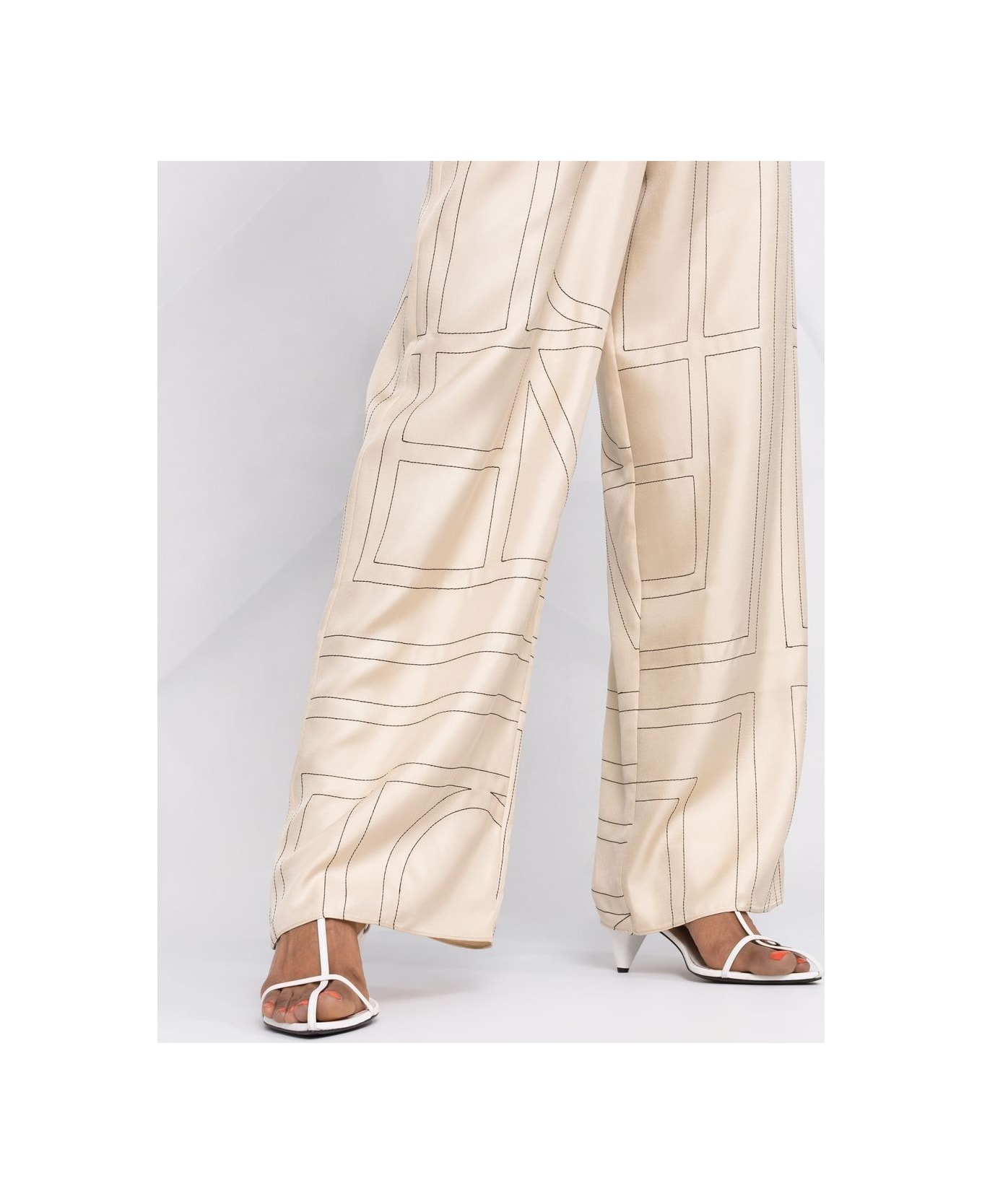 Totême Silk Pajama Trousers - Ivory ボトムス