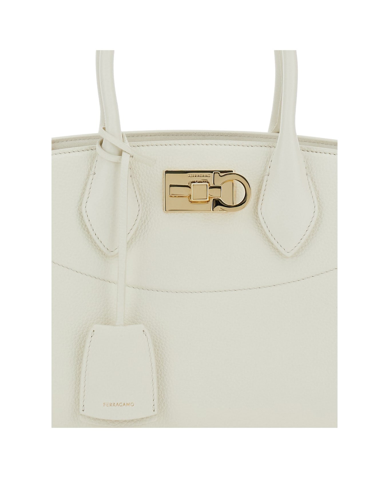 Ferragamo St Soft S Nw Top Handle 28,0x12,5x18,5 - White