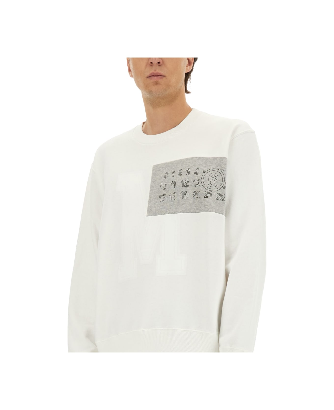 MM6 Maison Margiela Sweatshirt With Logo - WHITE