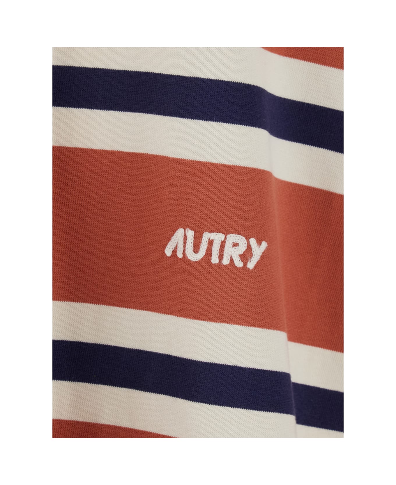 Autry Orange Polo Shirt With Lettering Logo - RED