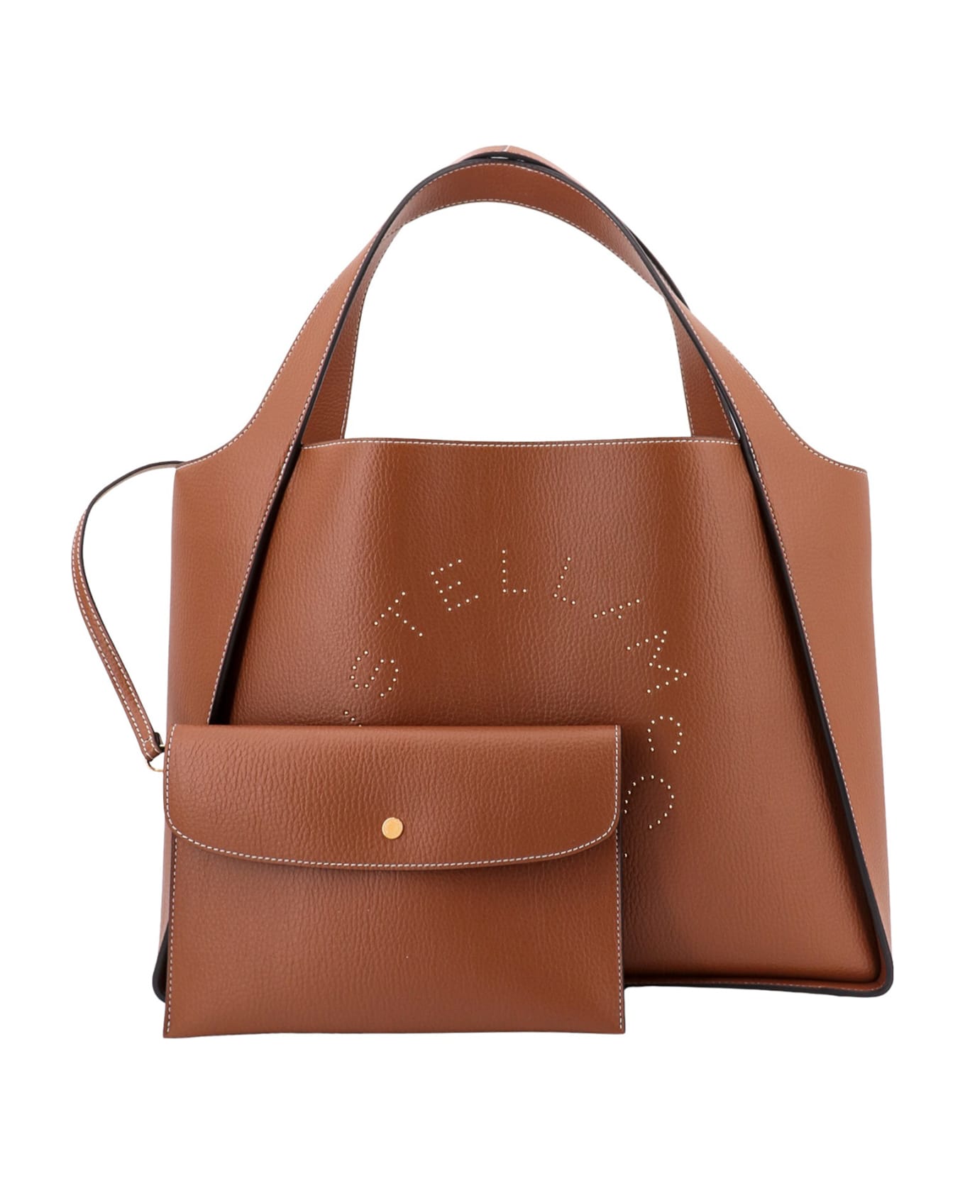 Stella McCartney Stella Logo Shoulder Bag - Marrone