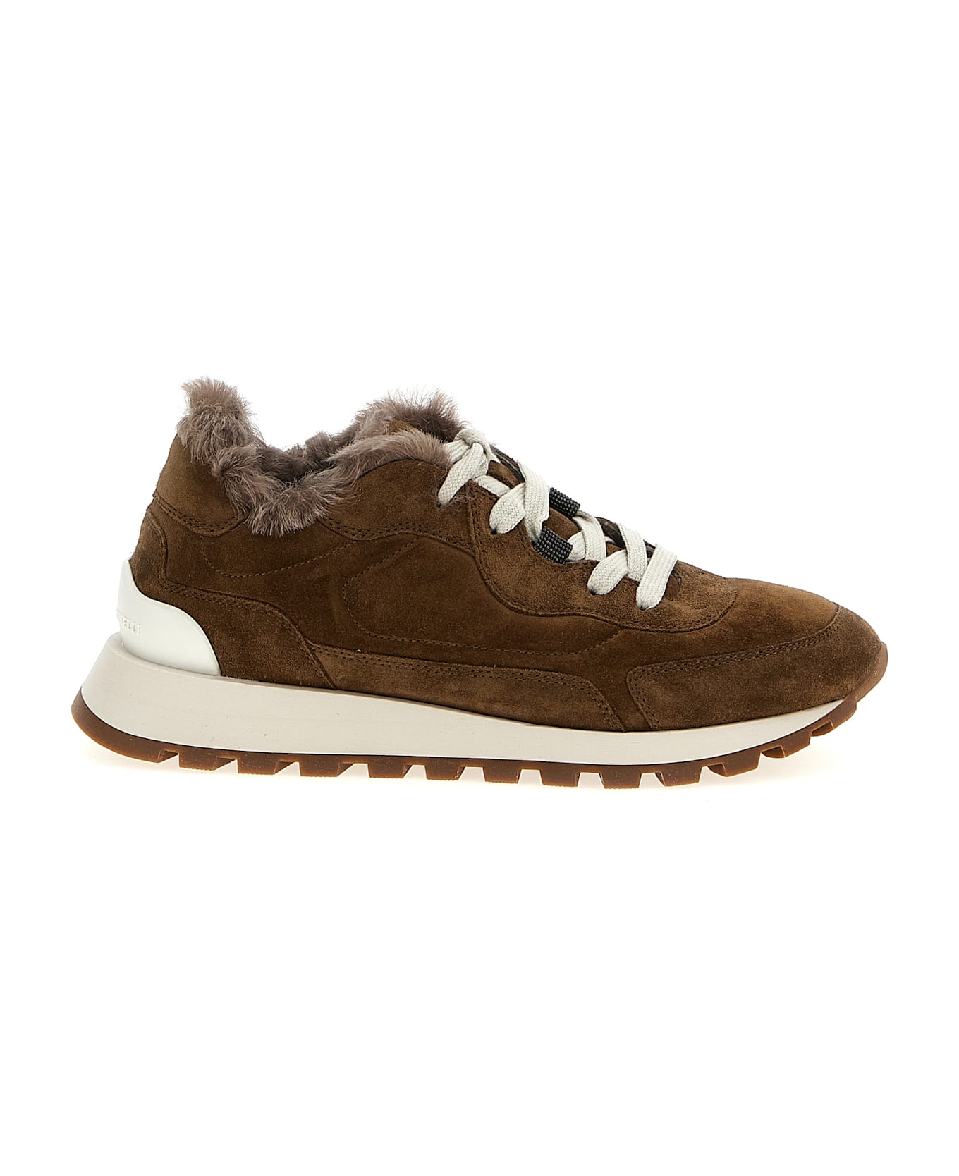 Brunello Cucinelli Monile Suede Sneakers - Brown