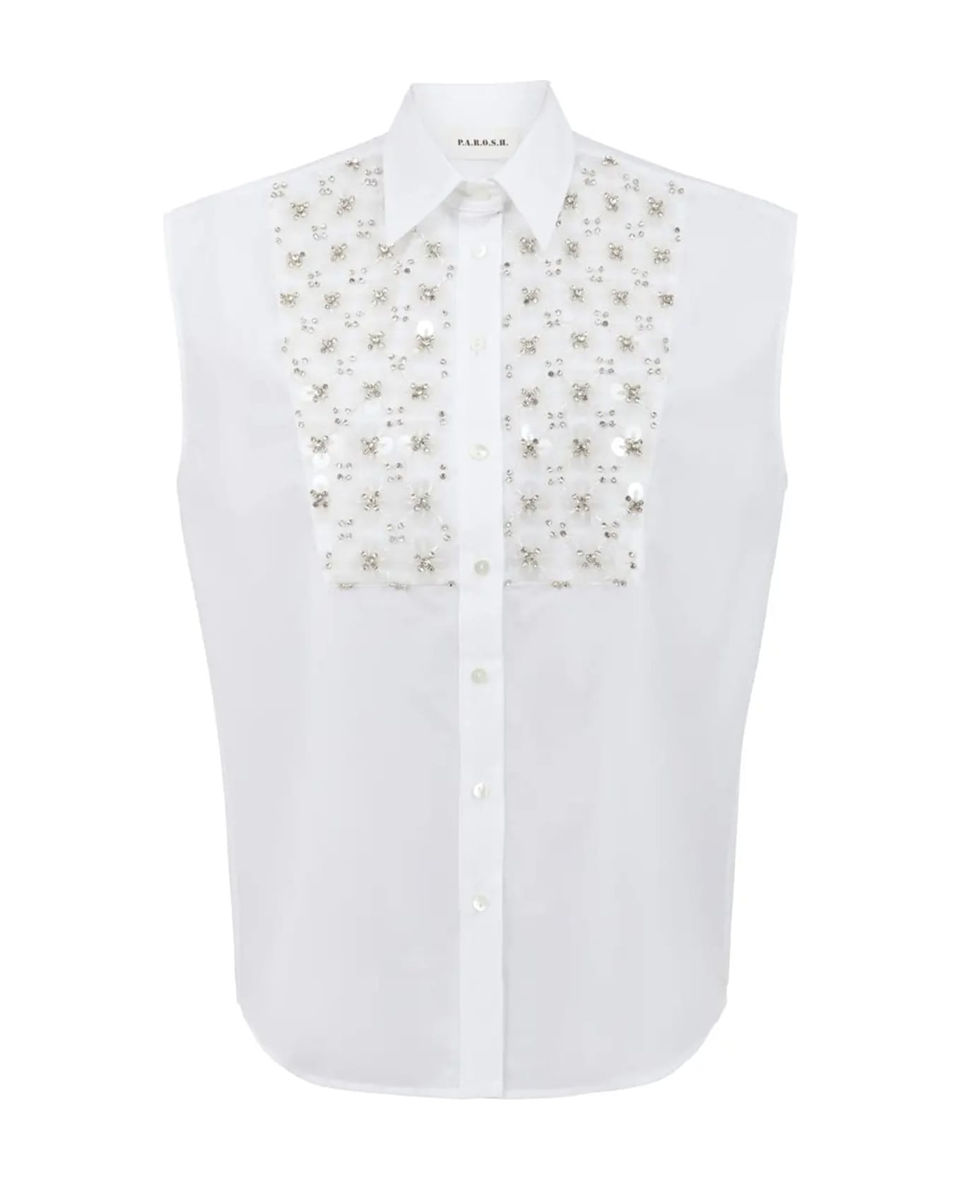 Parosh White Sleeveless Shirt - BIANCO シャツ