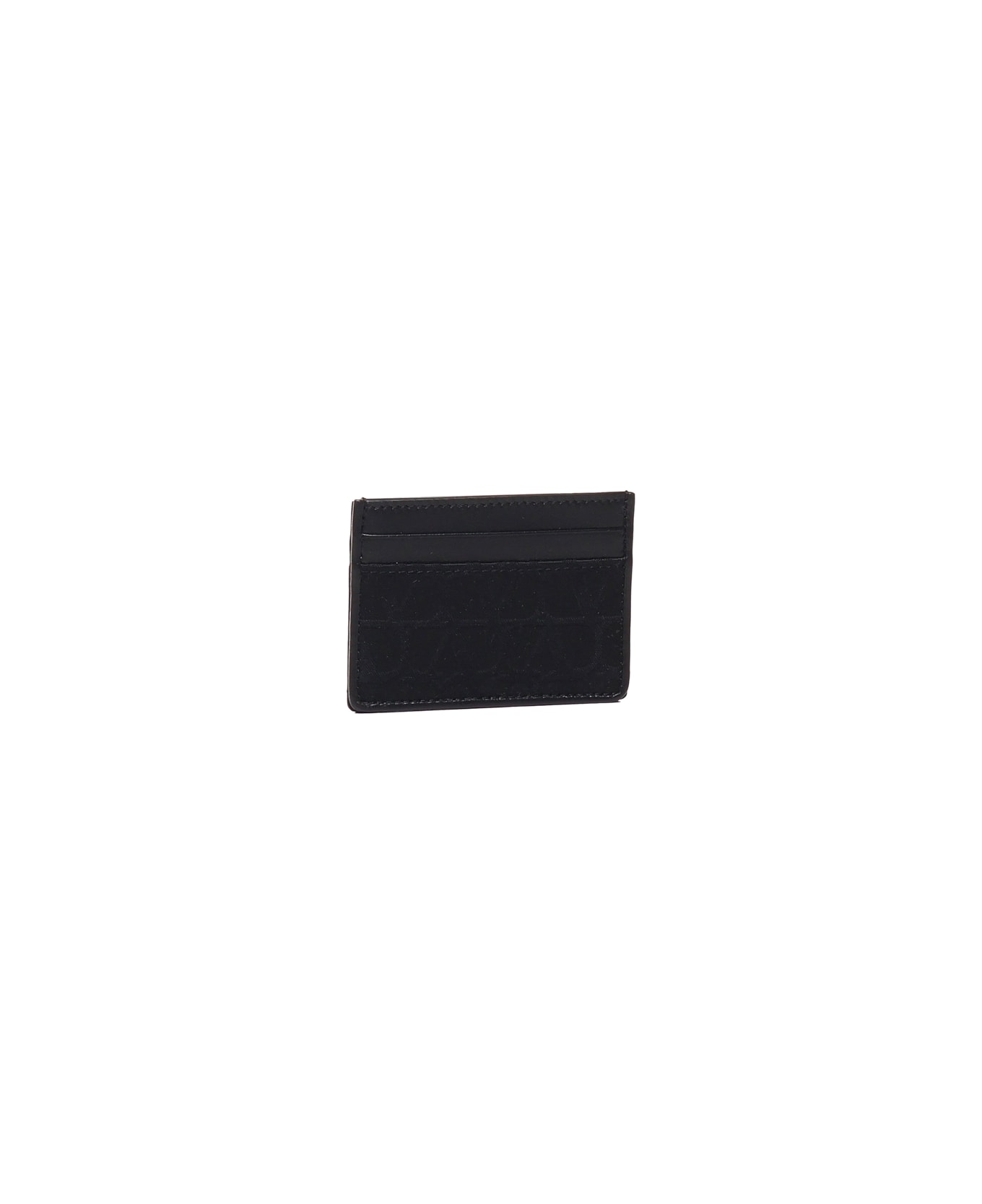 Valentino Garavani Leather Card Holder - Black