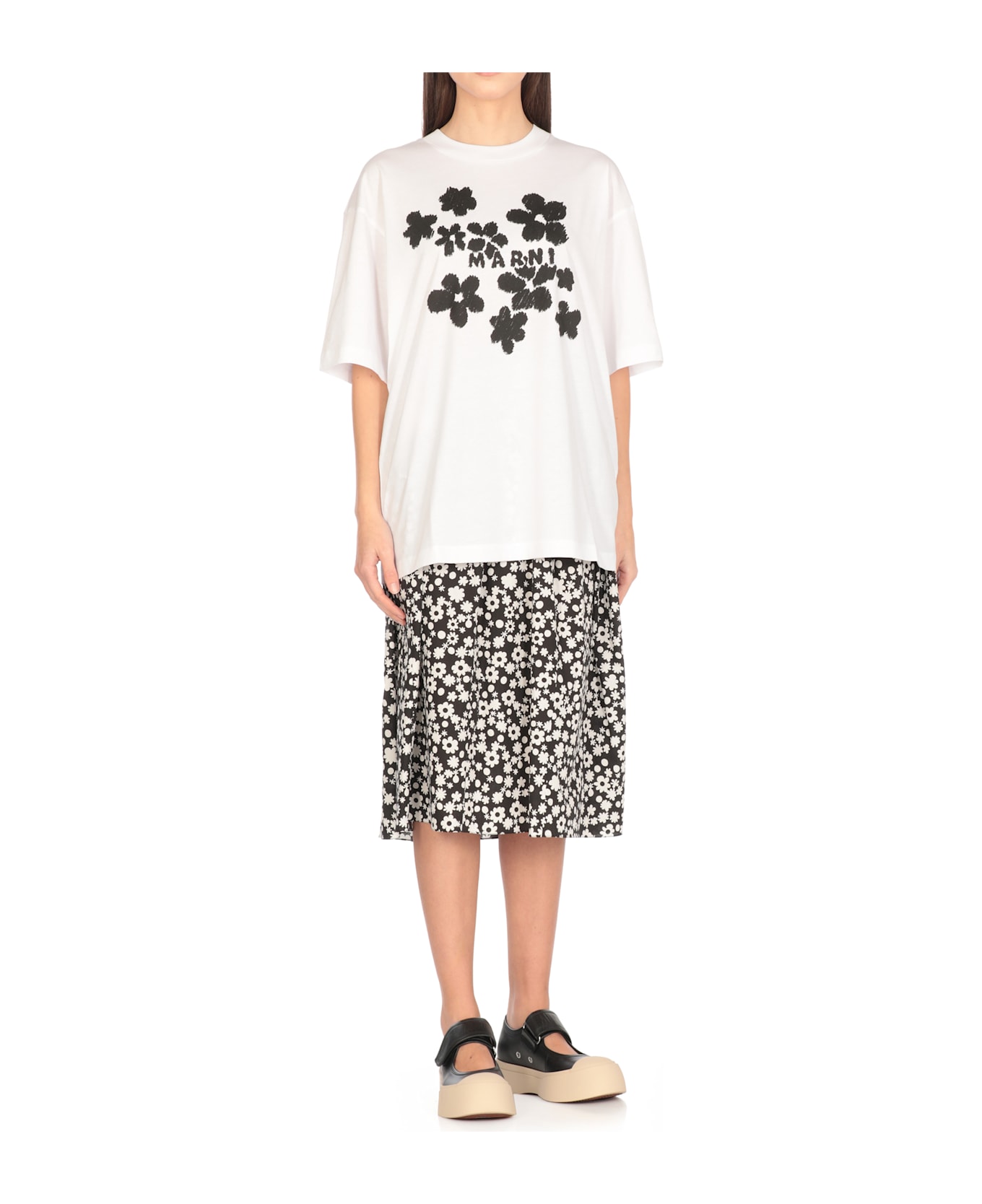 Marni Daisy Garden T-shirt - White