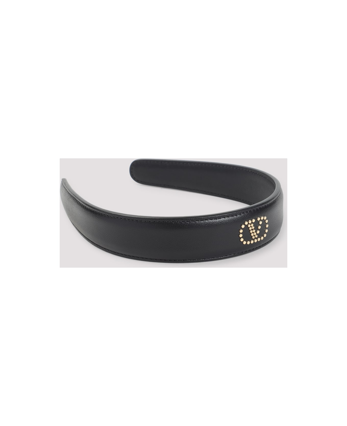 Valentino Garavani Leather Hair Band - Black