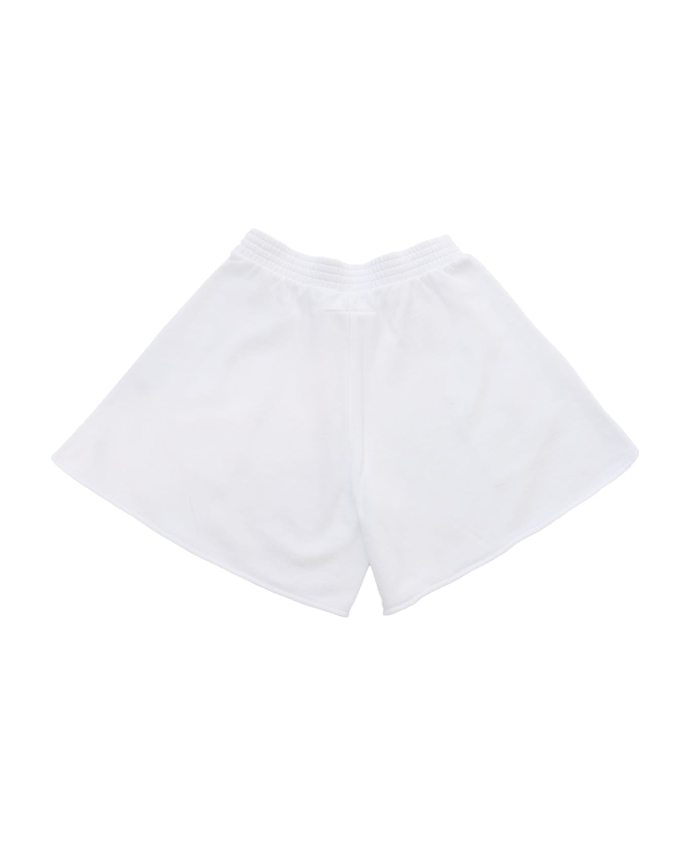 MM6 Maison Margiela White Sweatshirt Shorts - WHITE ボトムス