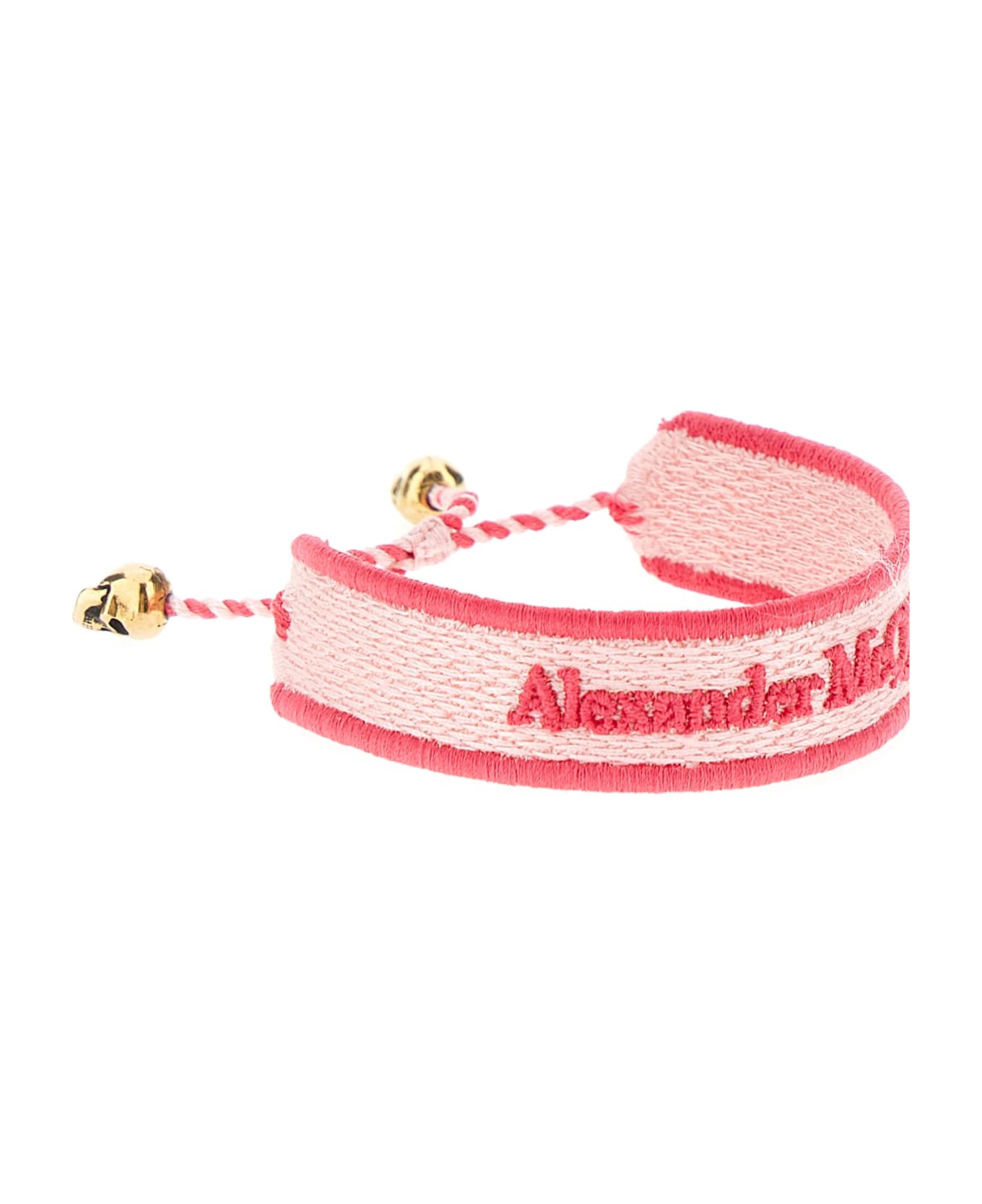 Alexander McQueen Embroidered Logo Bracelet - Pink