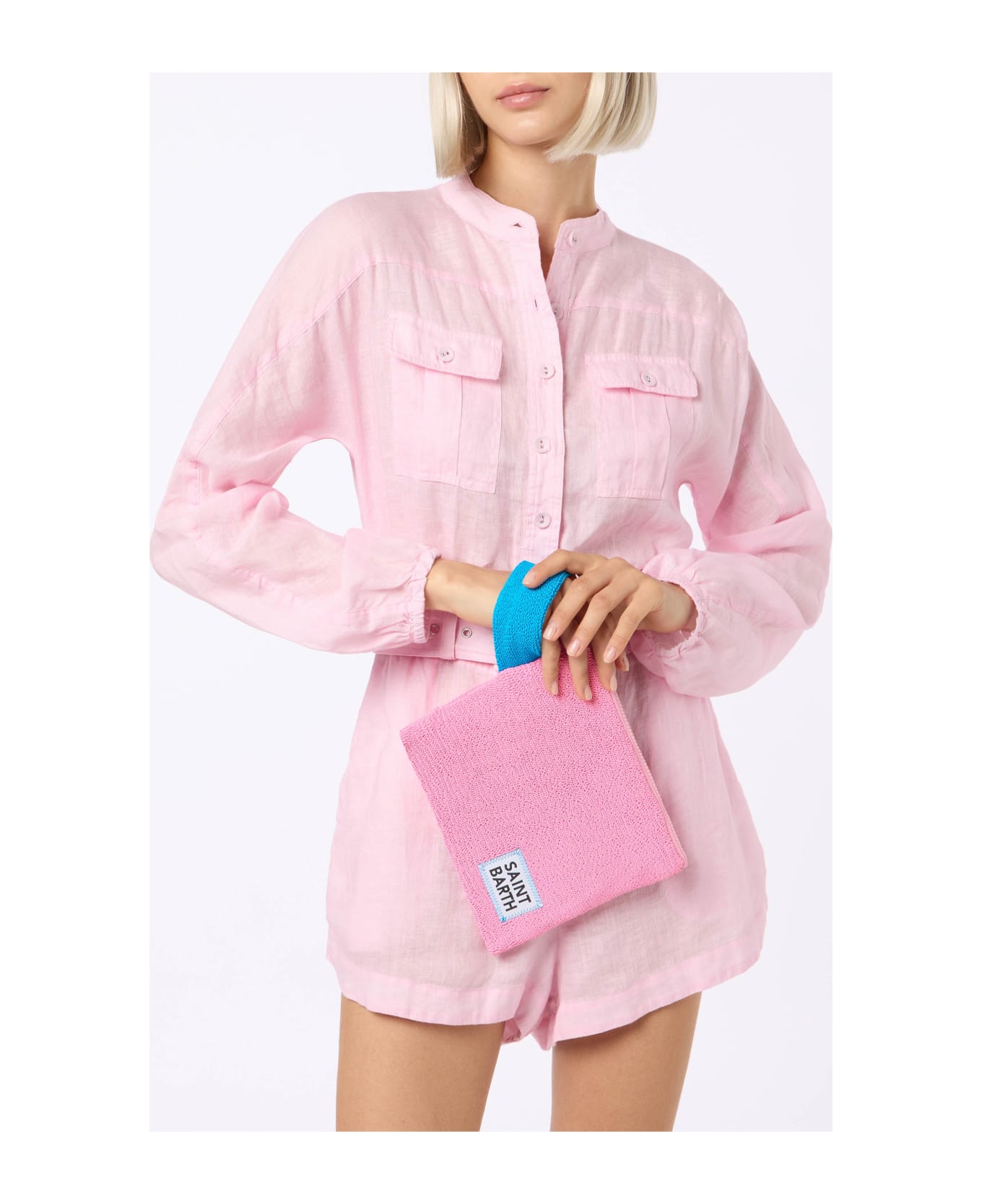 MC2 Saint Barth Pareasy Pink Crinkle Pochette - PINK