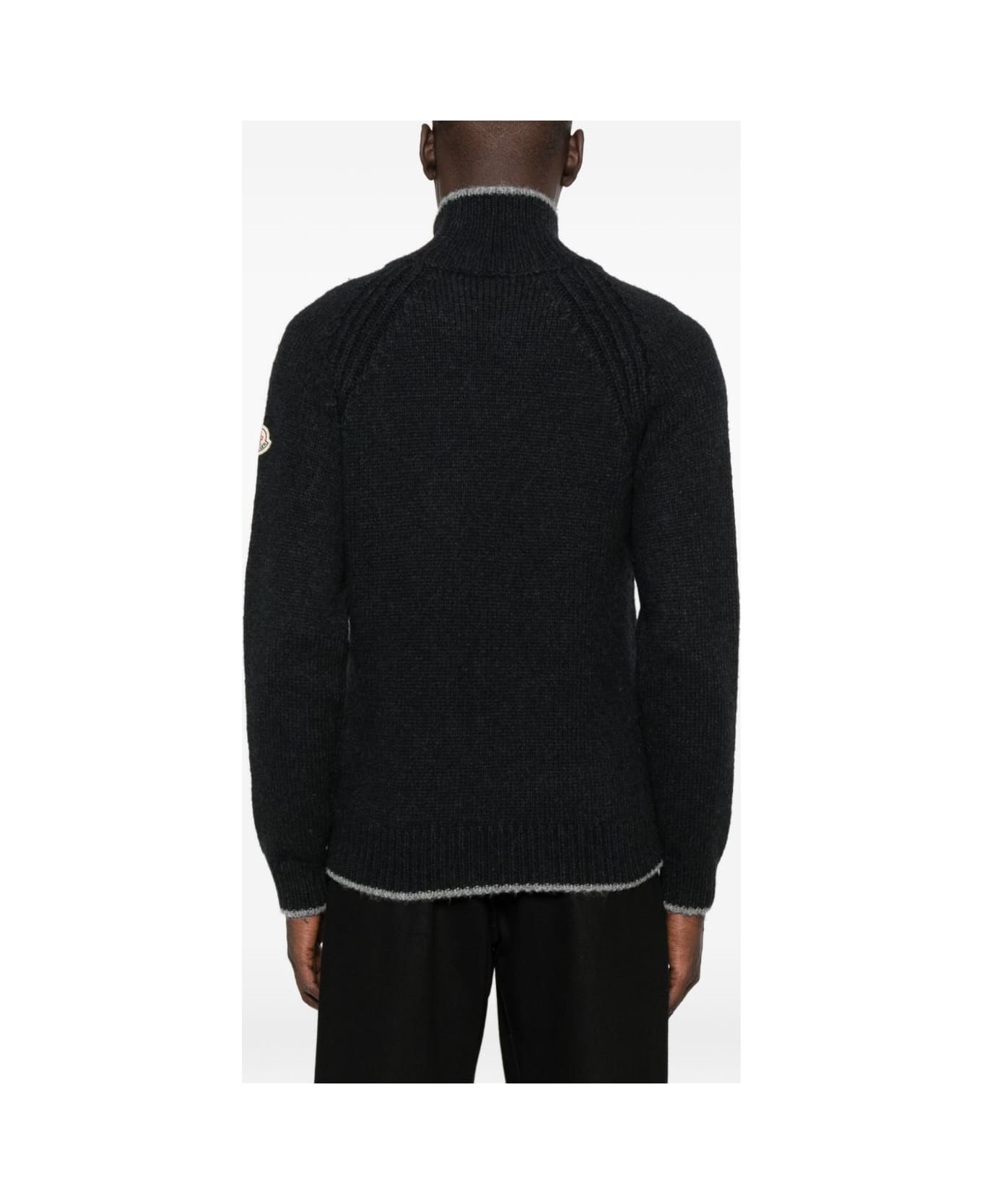 Moncler Ribbed Turtleneck Sweater - Black