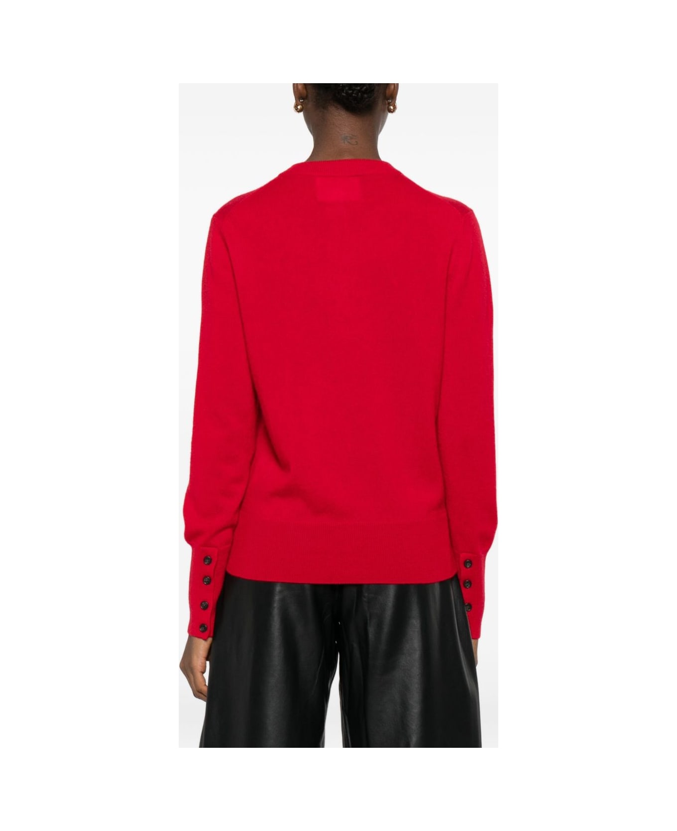 Lisa Yang Wool Cardigan Sweater - Red