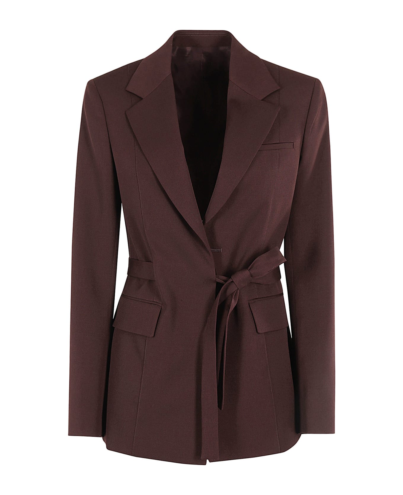 Lanvin Veste Tailleur Ceinturee - Burgundy