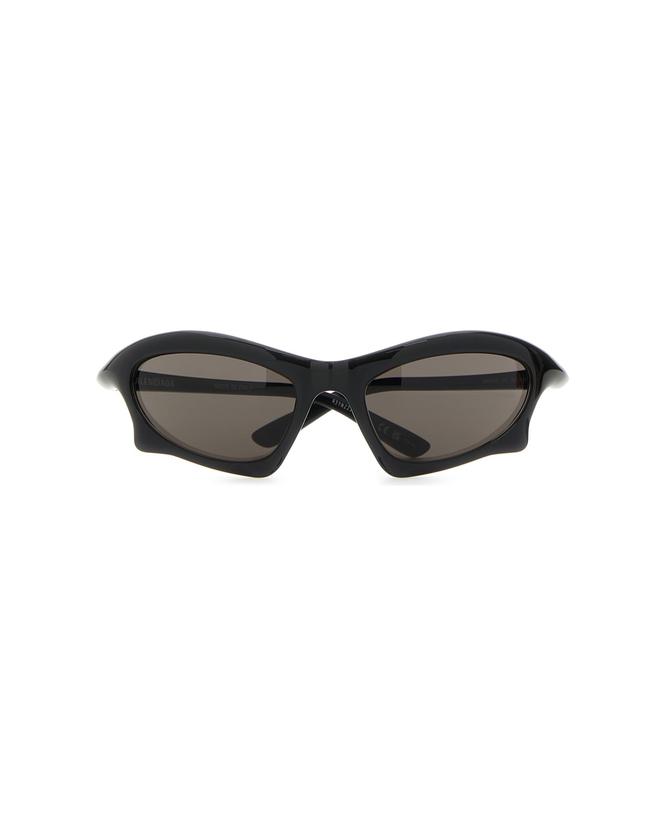 Balenciaga Black Acetate Bat Rectangle Sunglasses - Black