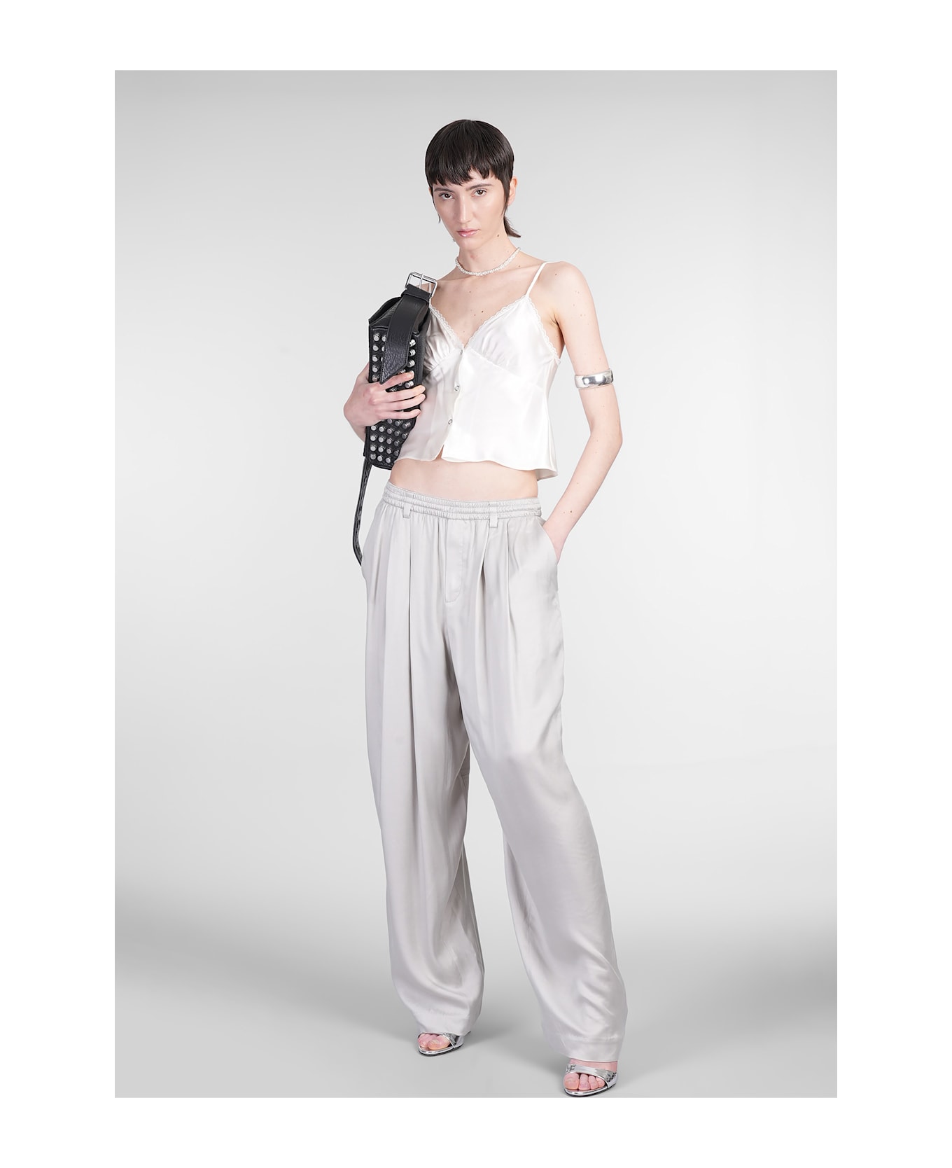 Alexander Wang Topwear In Beige Silk - beige
