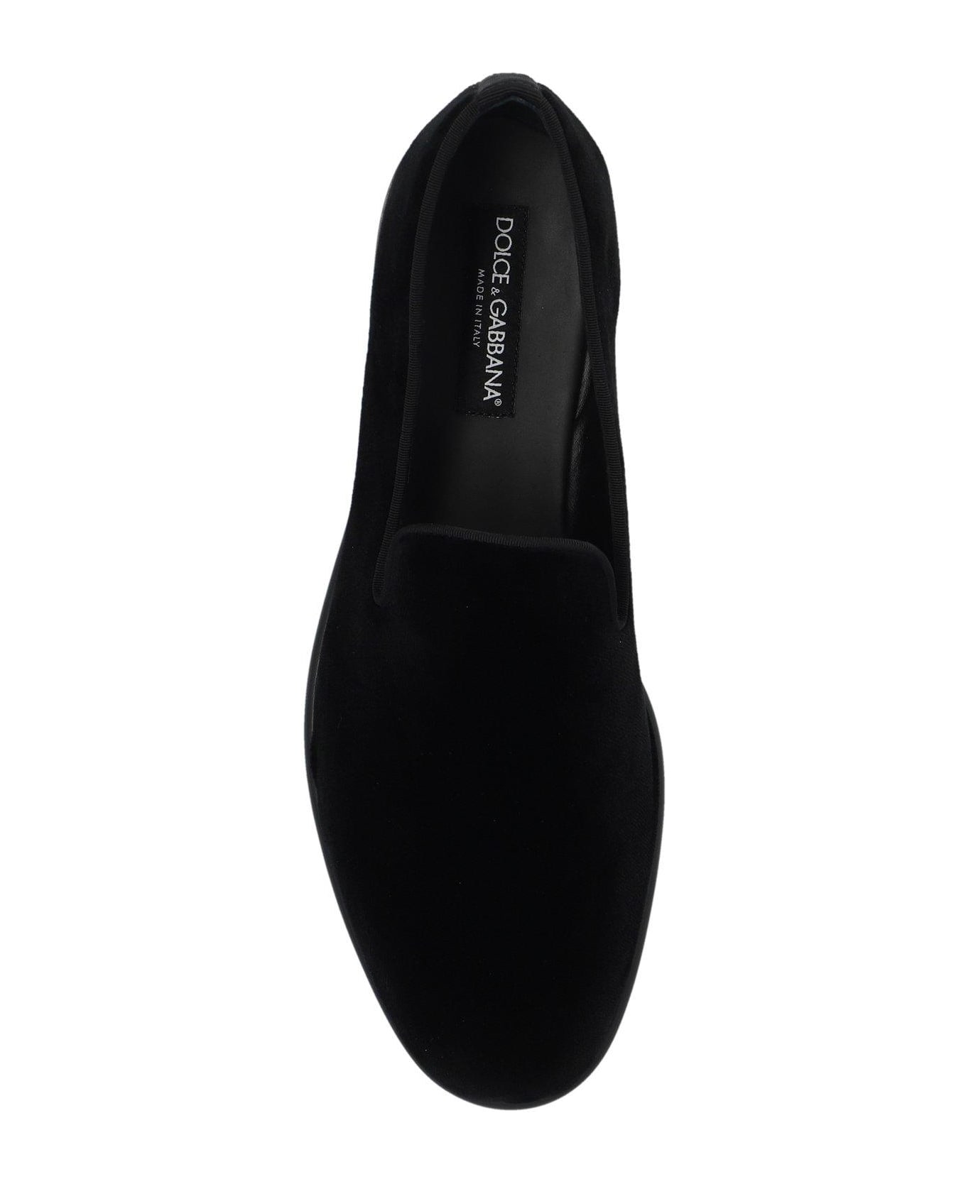 Dolce & Gabbana Milano Round Toe Loafers - BLACK