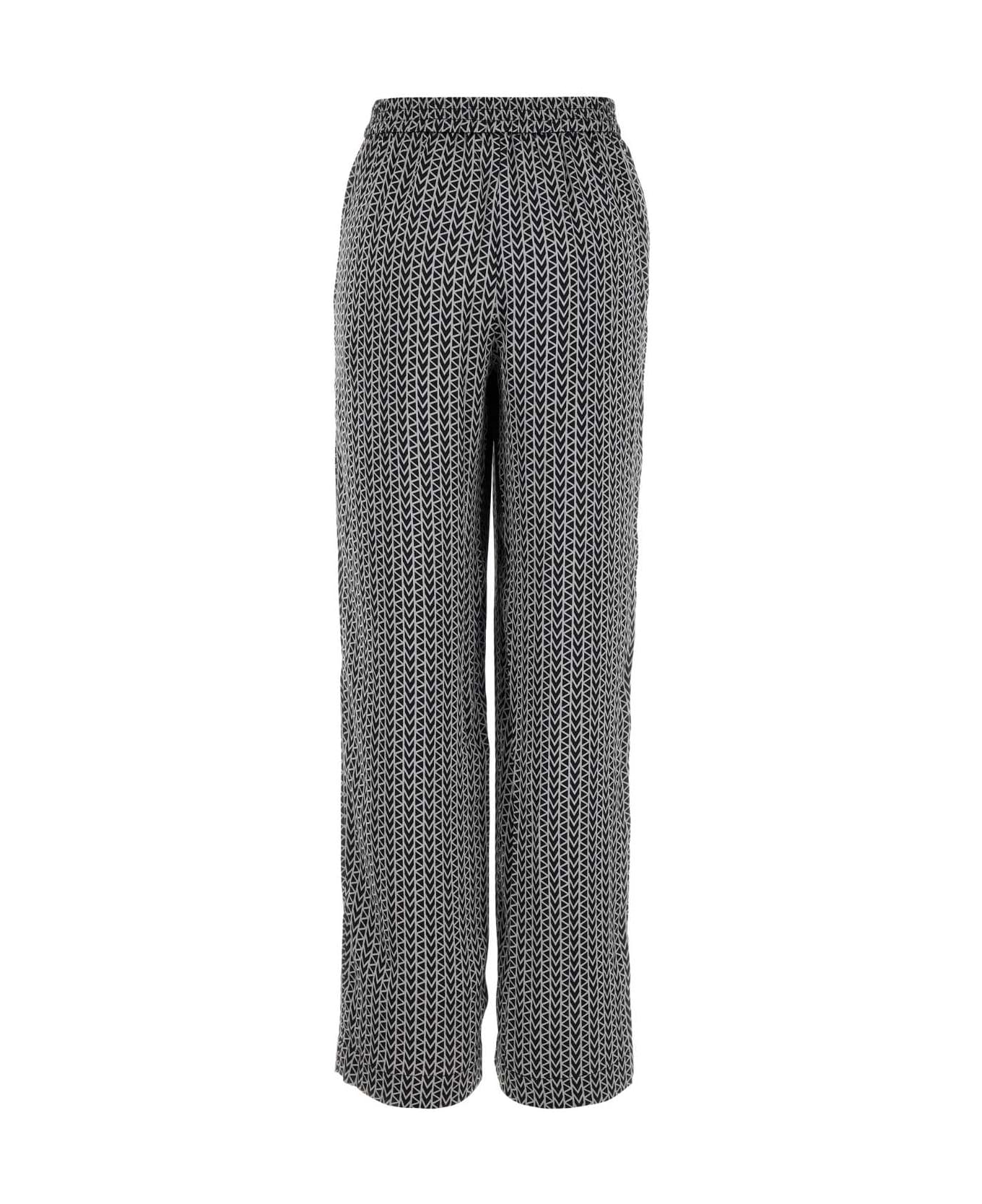 Michael Kors Printed Satin Pant - NICKEL