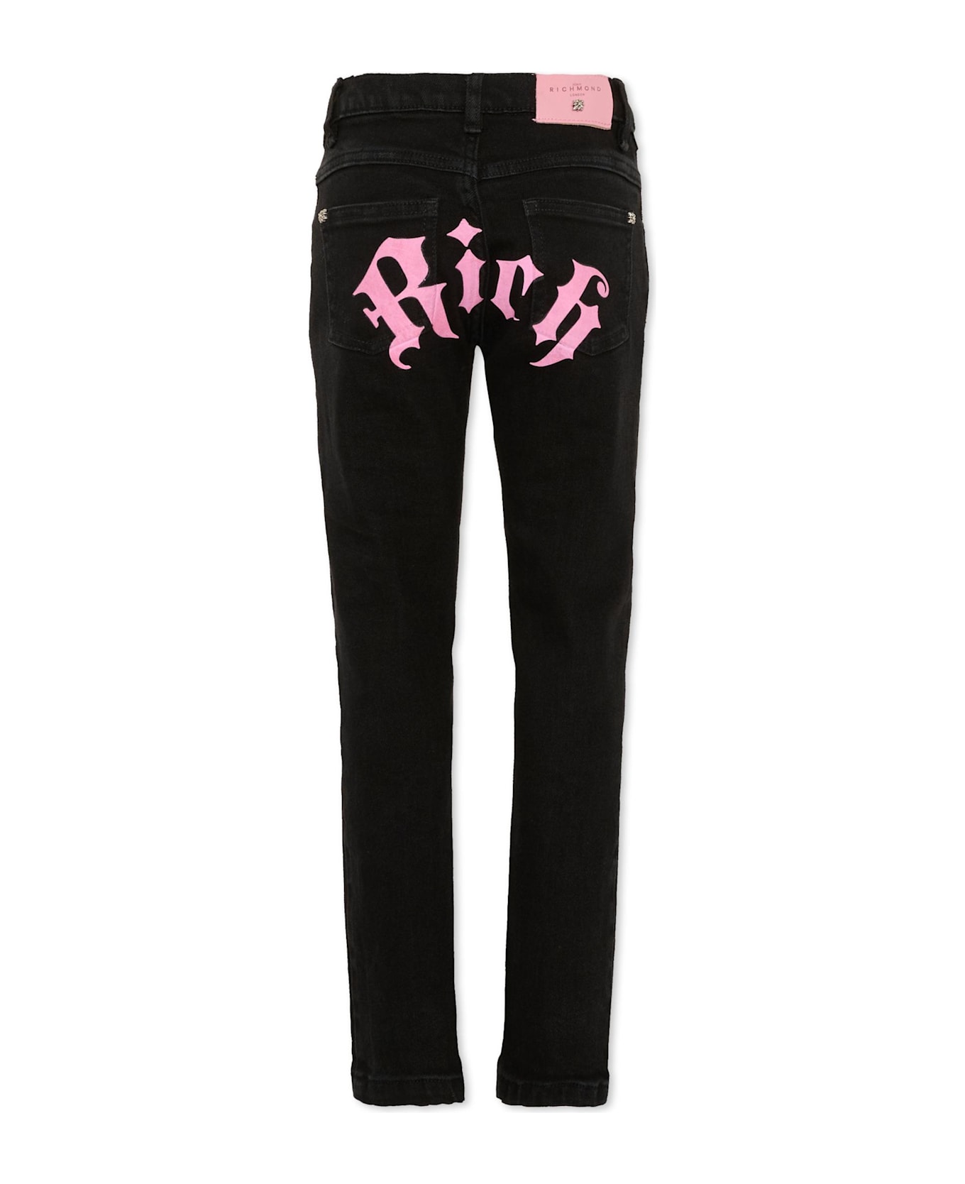 Richmond Black Jeans For Girl With Logo - Black