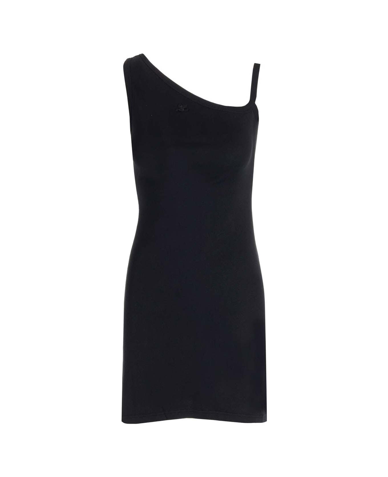 Courrèges Jersey Mini Dress - Black