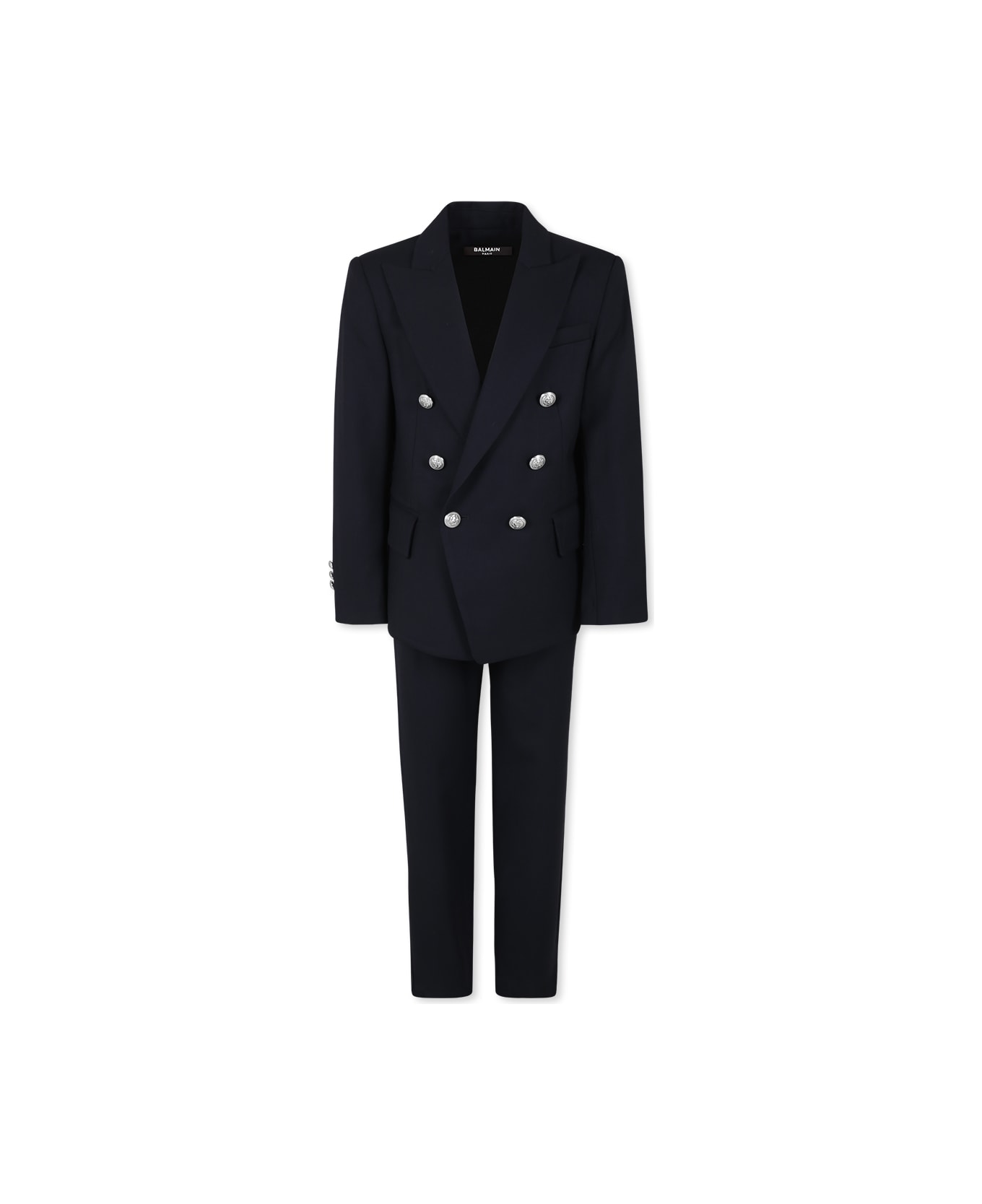 Balmain Blue Suit For Boy - Blue