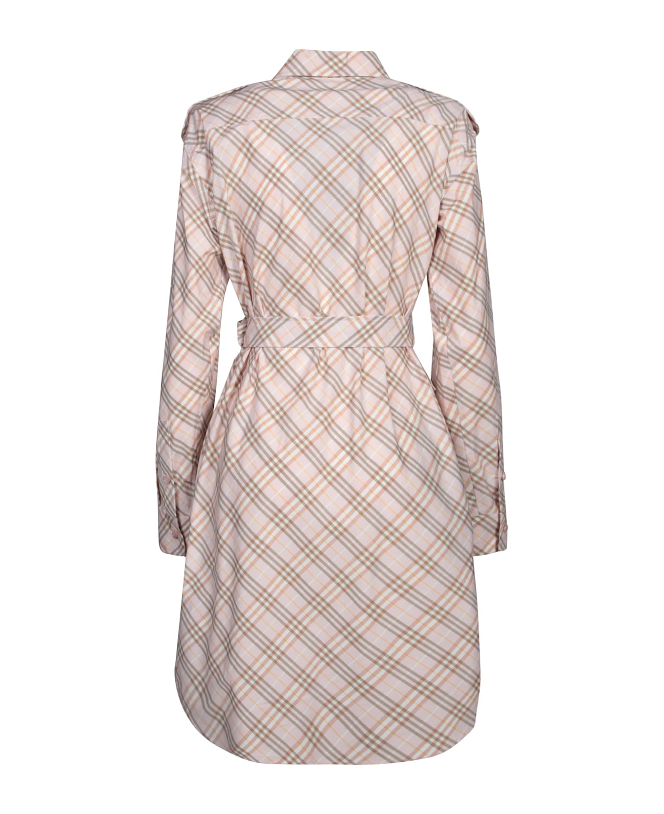 Burberry Check Shirt Dress - Beige