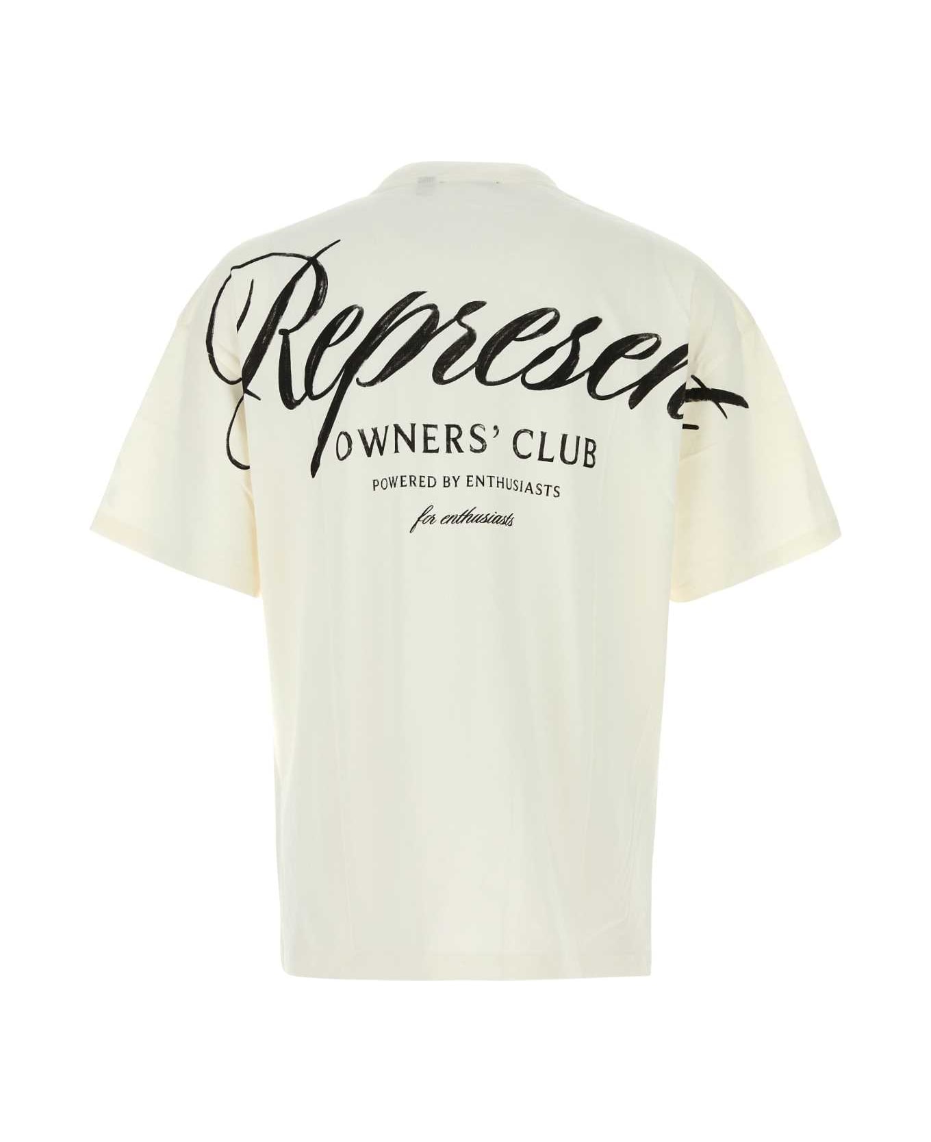 REPRESENT White Cotton Represent Owners Club T-shirt - FLATWHITE