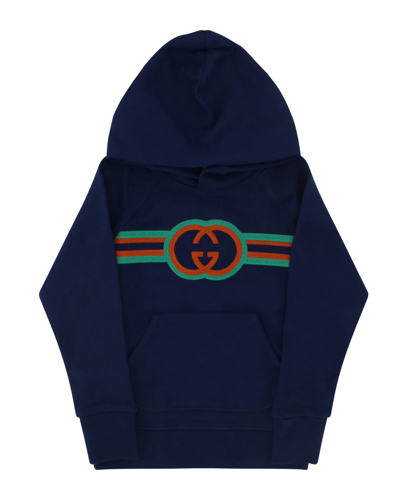 Gucci Hoodie For Boy - Blue