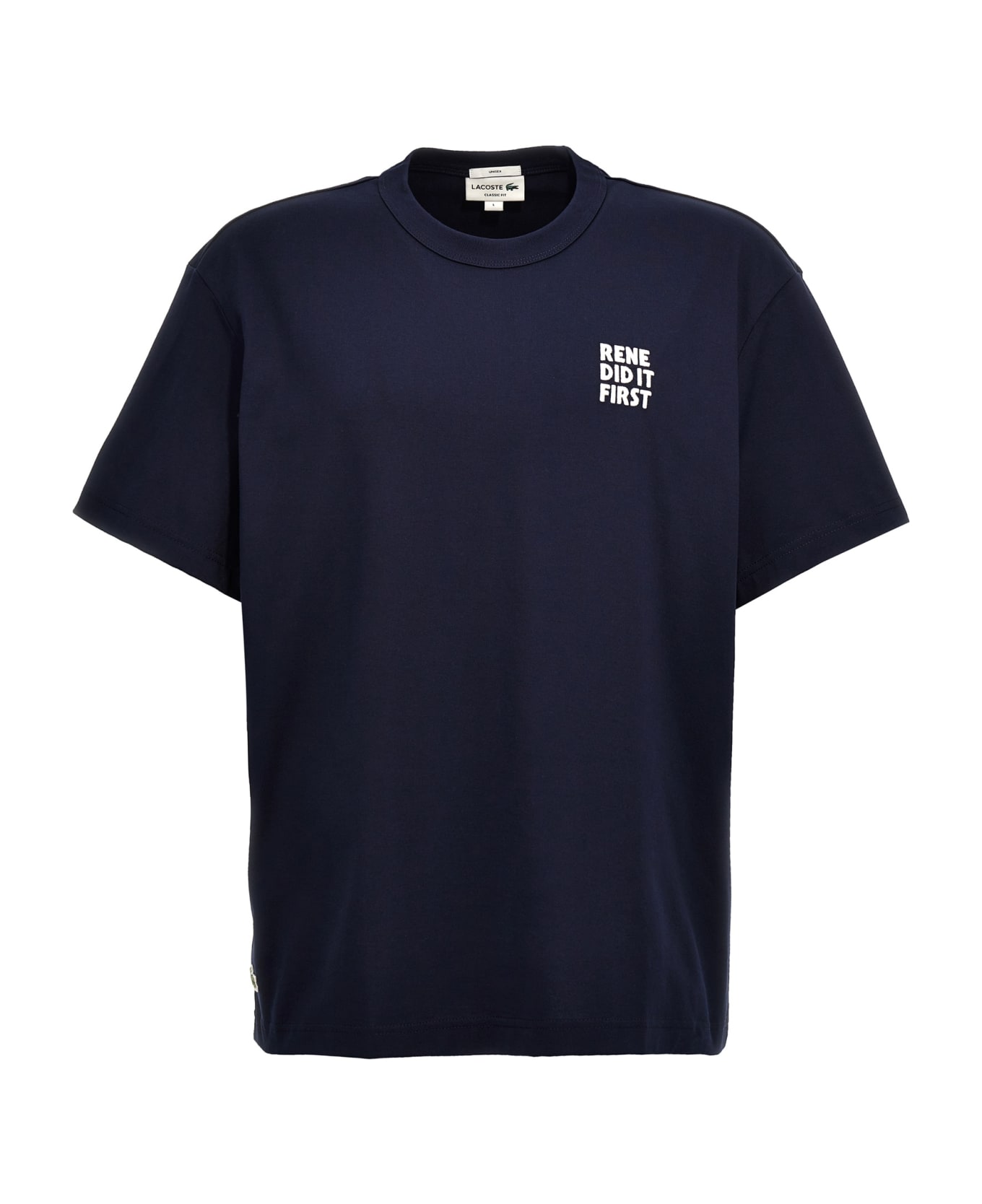 Lacoste 'rene Did It First' T-shirt - Blue