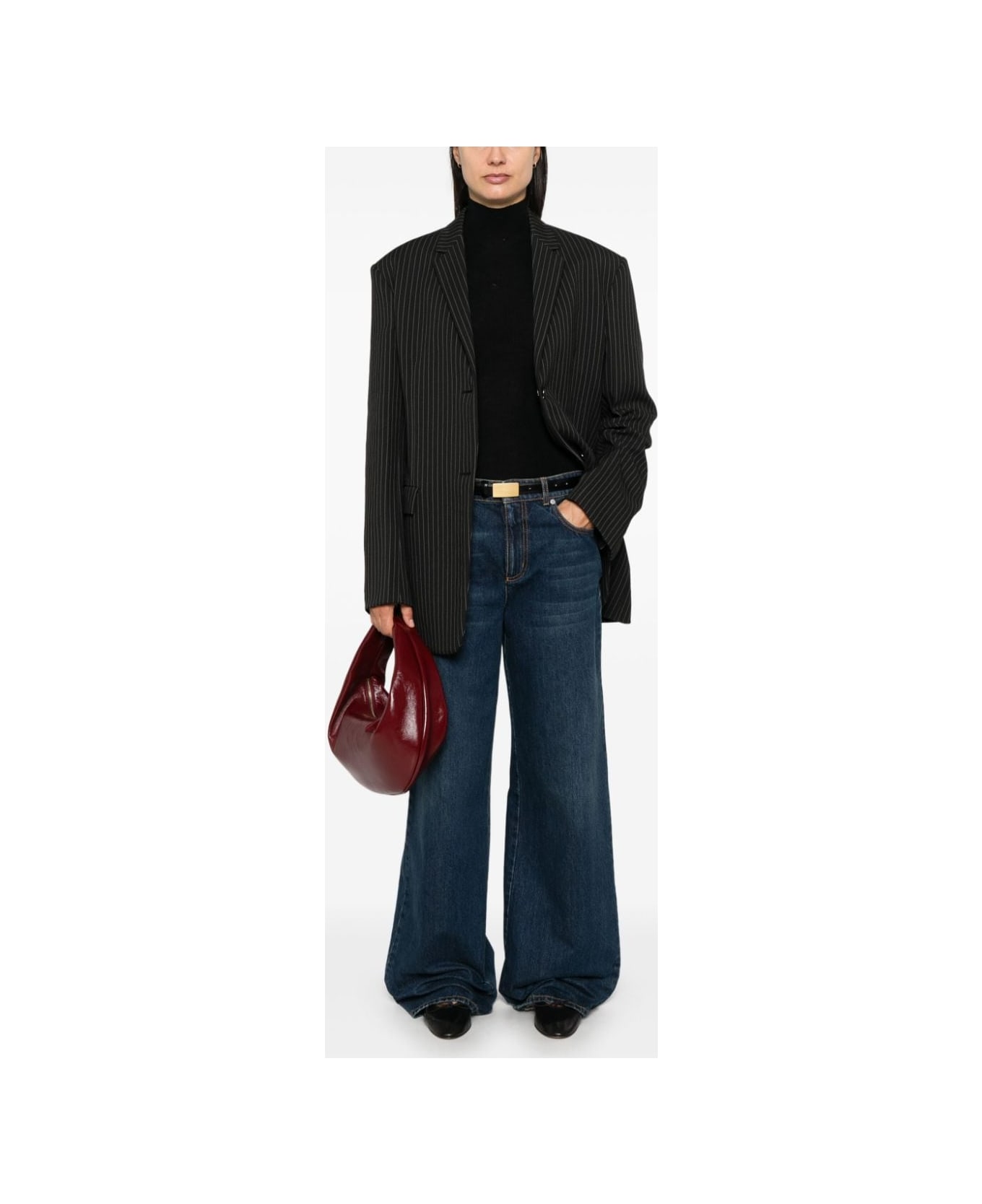 Majestic Filatures Wool And Silk Blend High-neck Sweater - Black