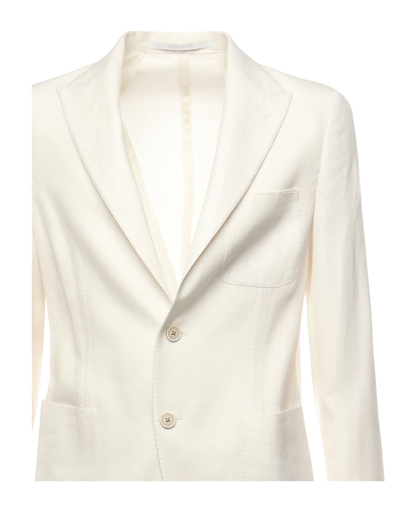 Eleventy Single-breasted Soft Linen Jacket - Beige