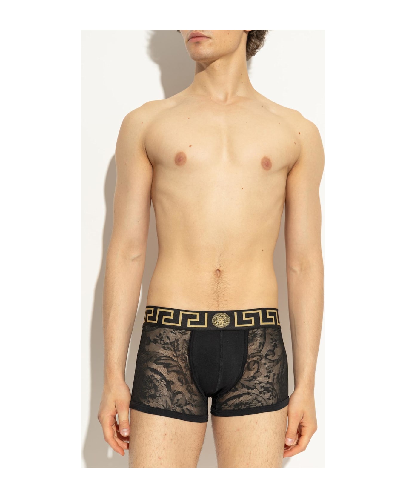 Versace Lace Boxers - Black