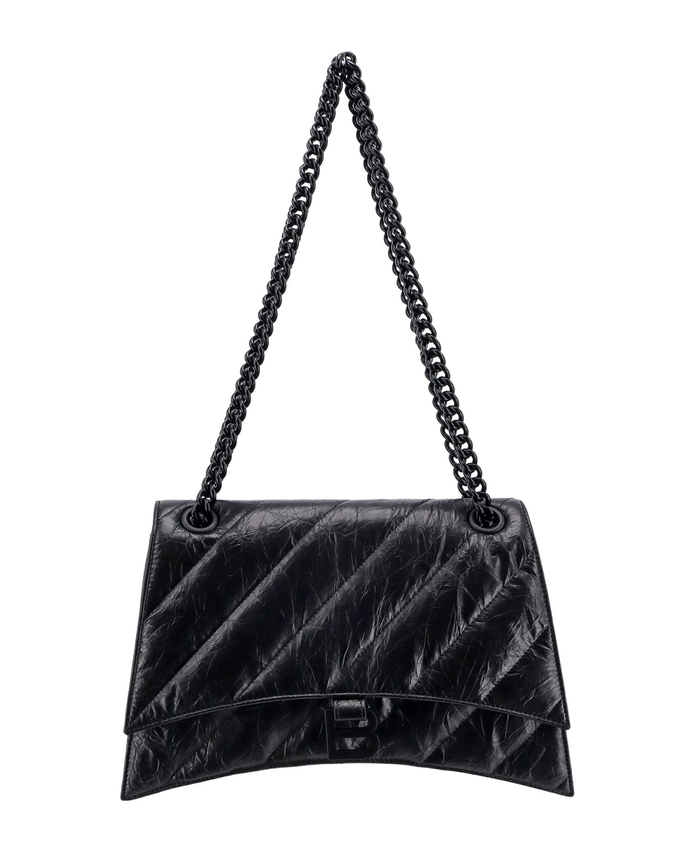 Balenciaga Crush Shoulder Bag - Black