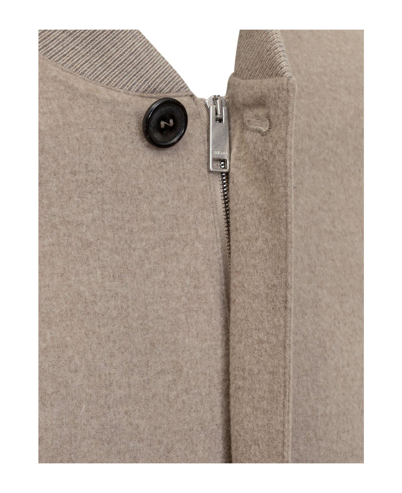 Zegna Oasi Buttoned Long-sleeved Jacket - Beige