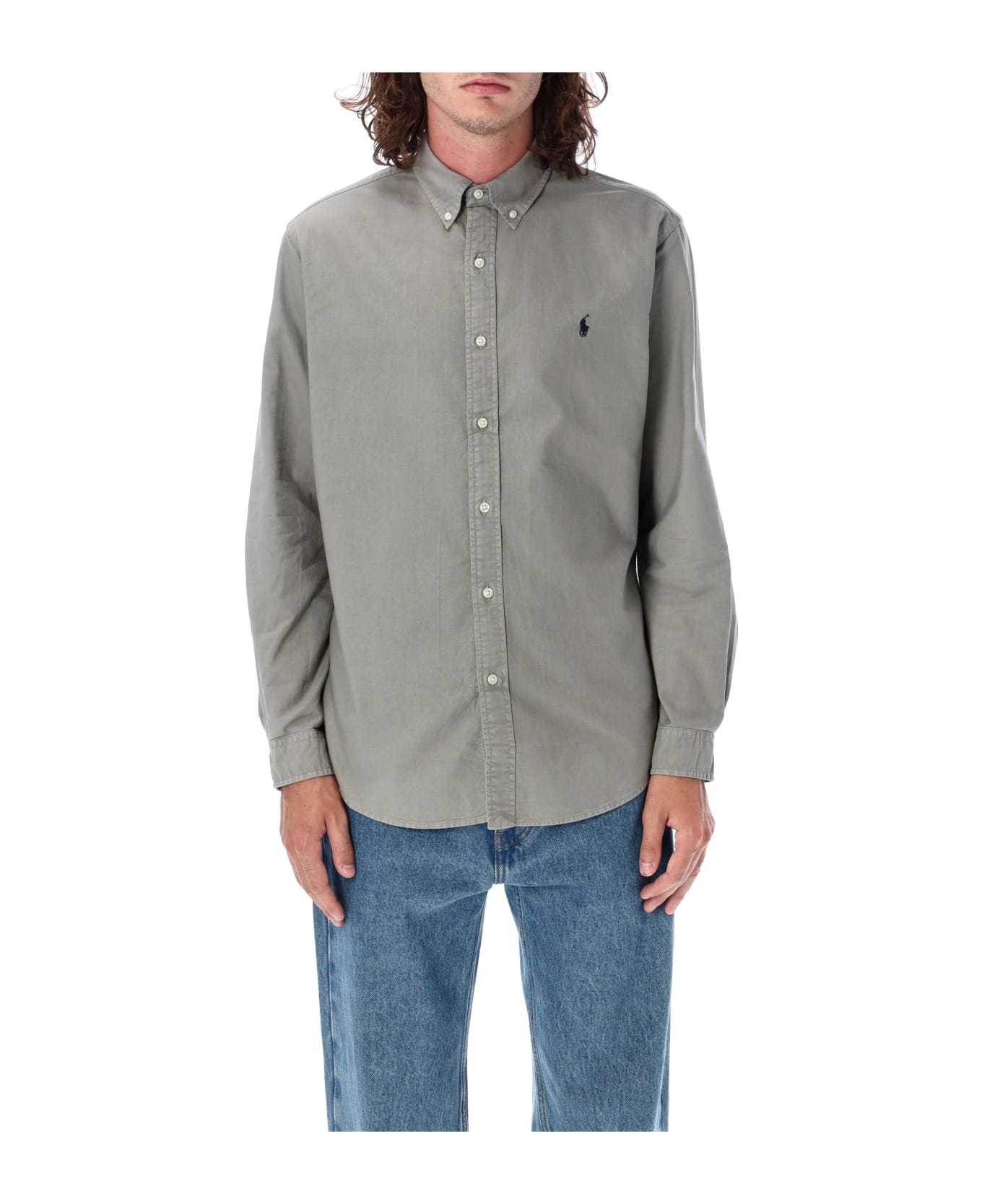 Polo Ralph Lauren Custom-fit Garment Dyed Oxford Shirt - PERFECT GREY