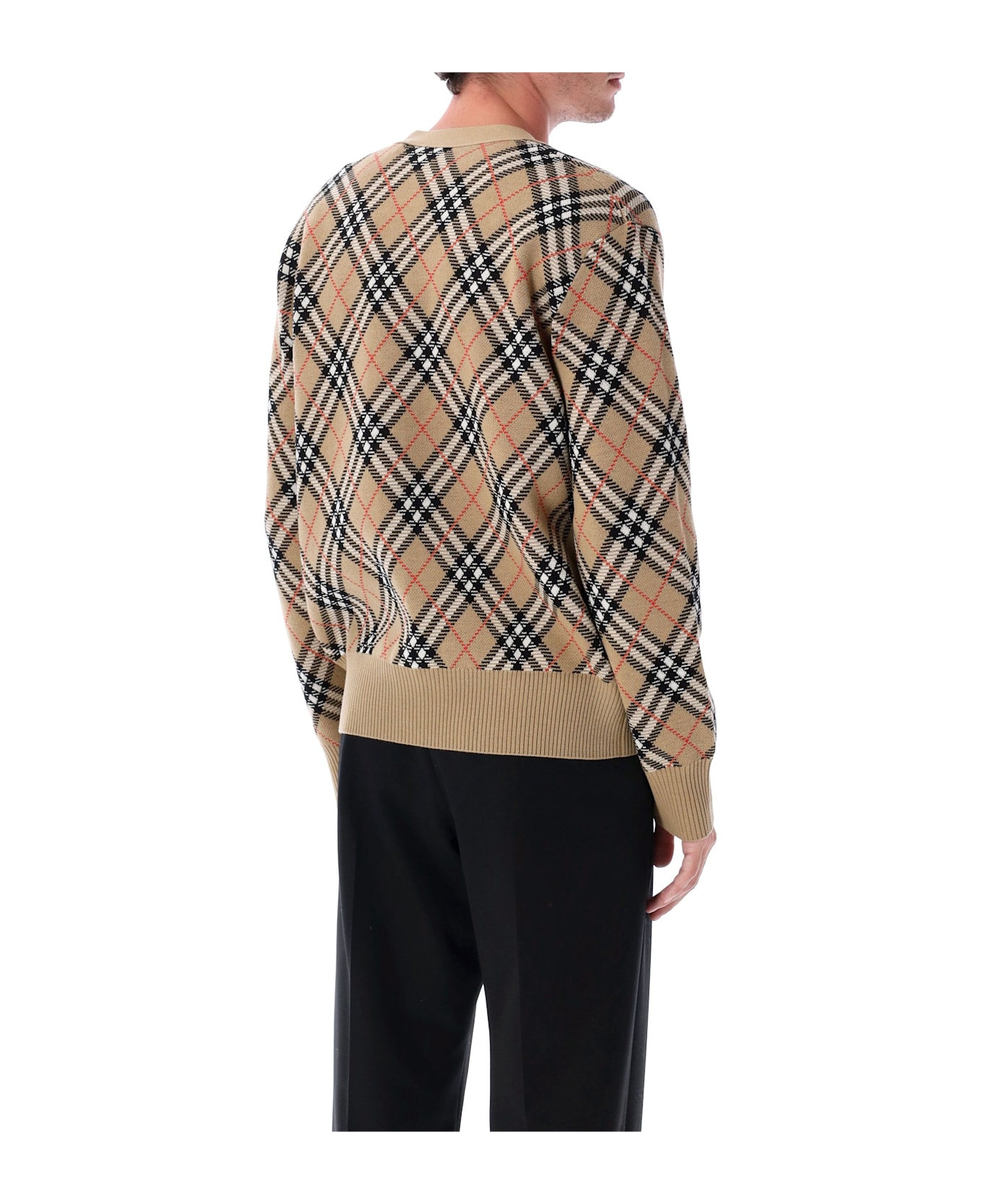 Burberry London Check Wool Cardigan - SAND/SAND IP CHECK