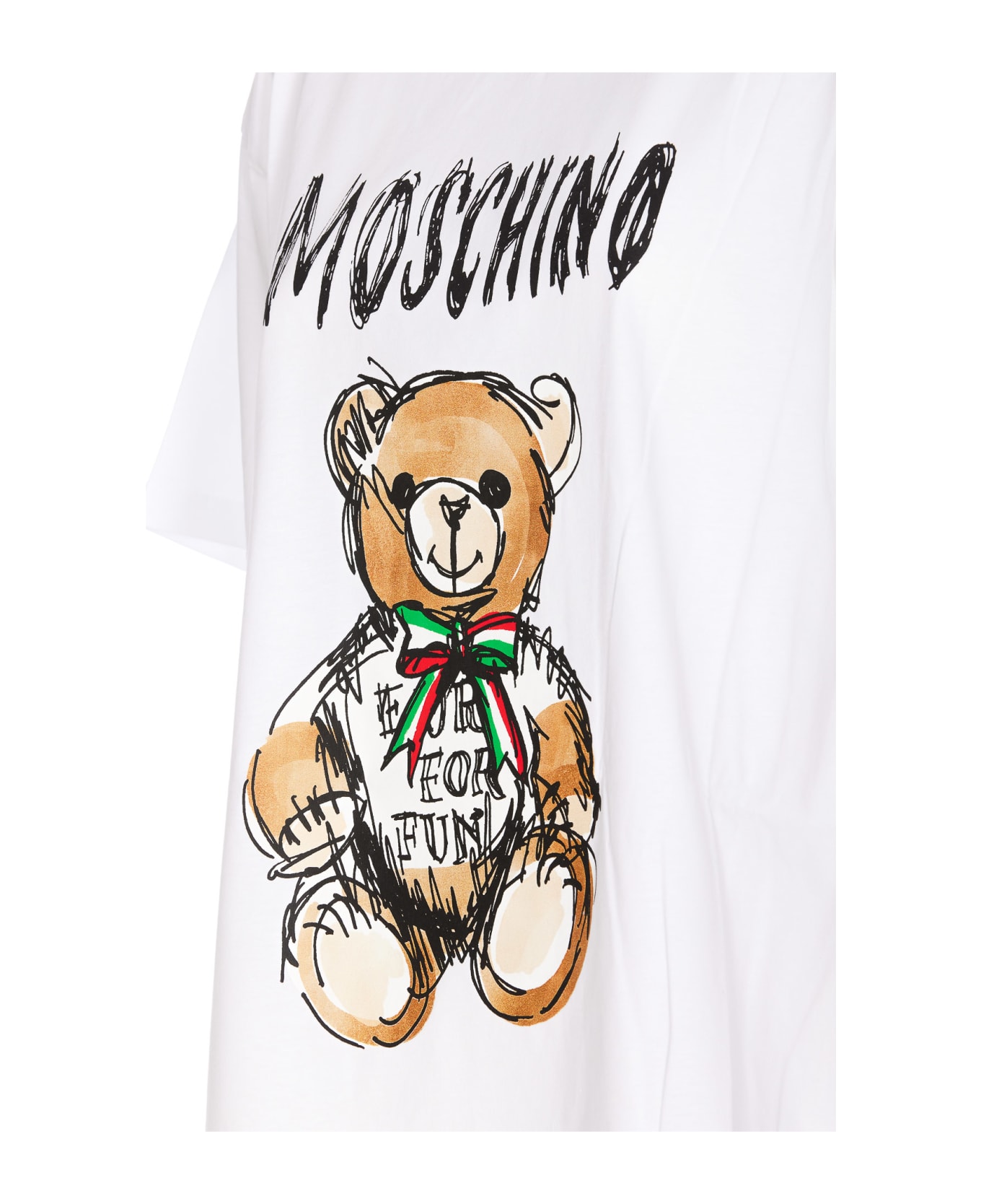 Moschino Drawn Teddy Bear T-shirt - White