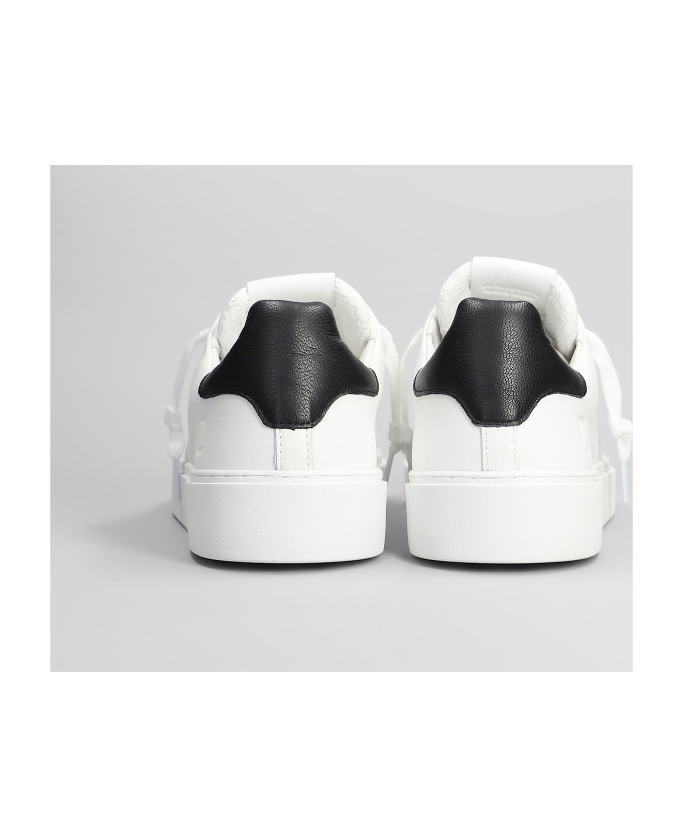 D.A.T.E. Levante Sneakers In White Leather D.A.T.E. - WHITE/BLACK
