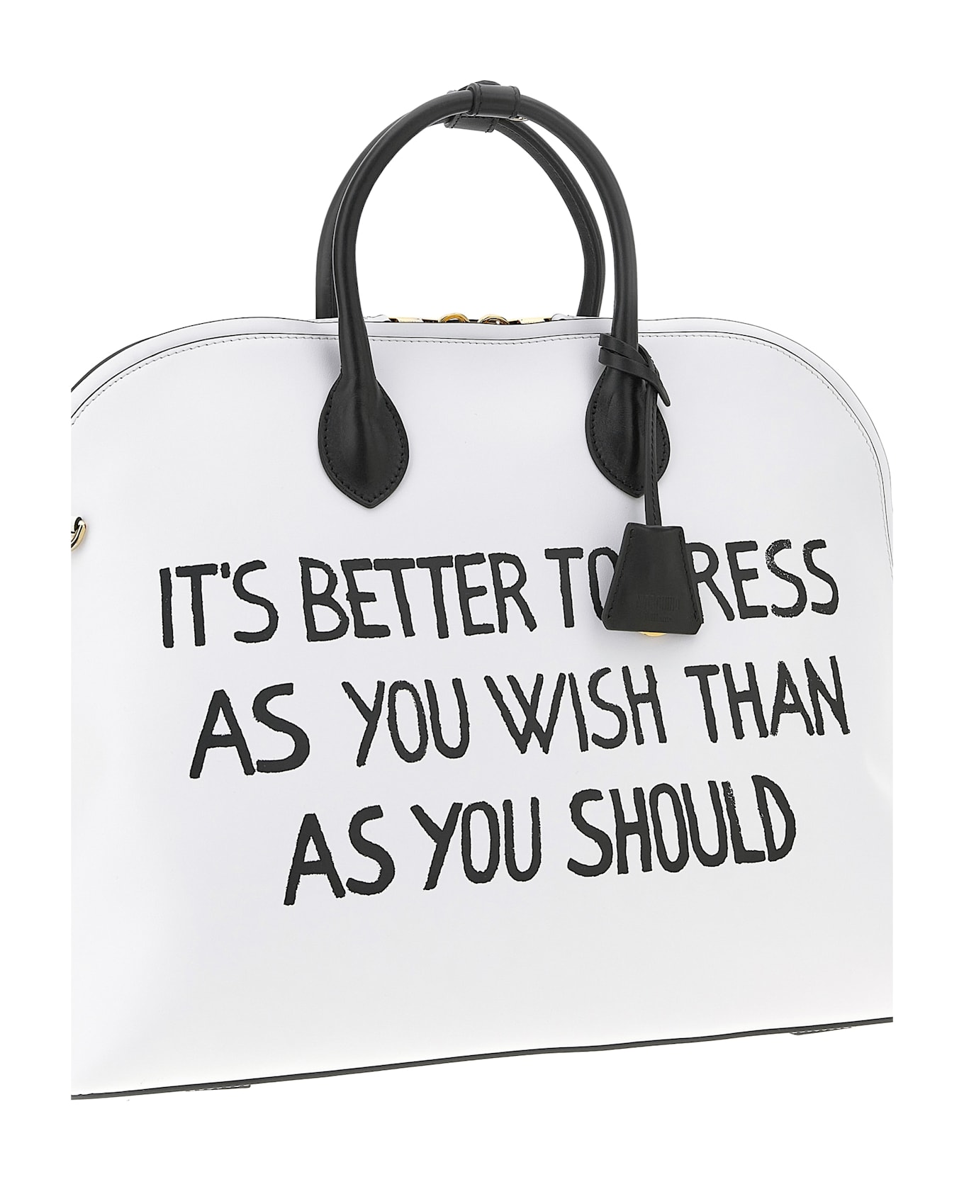 Moschino 'stampa' Handbag - White/Black