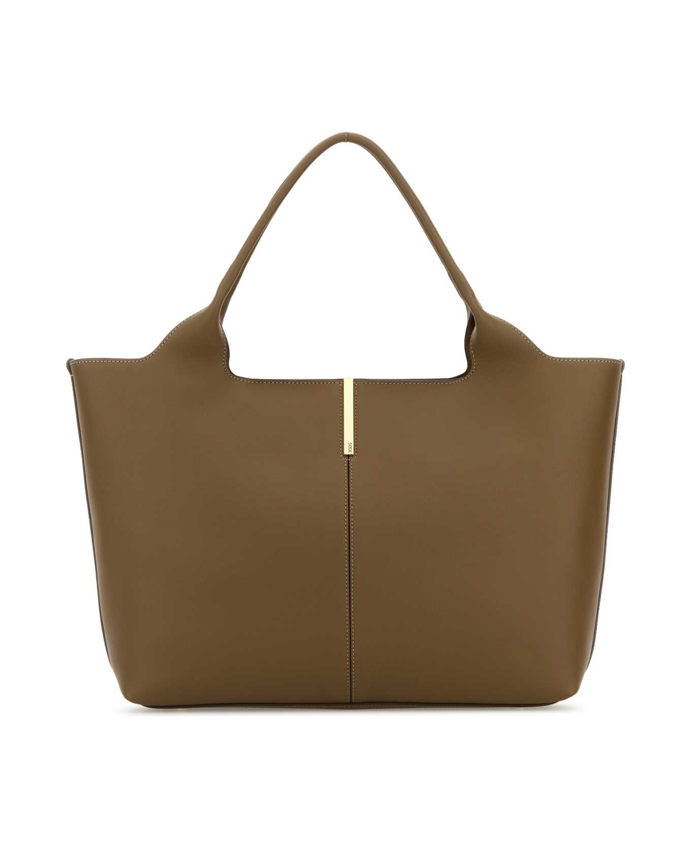 Tod
s Mud Leather Shopping Bag - S411LENTICCHIAS419SEPIA
