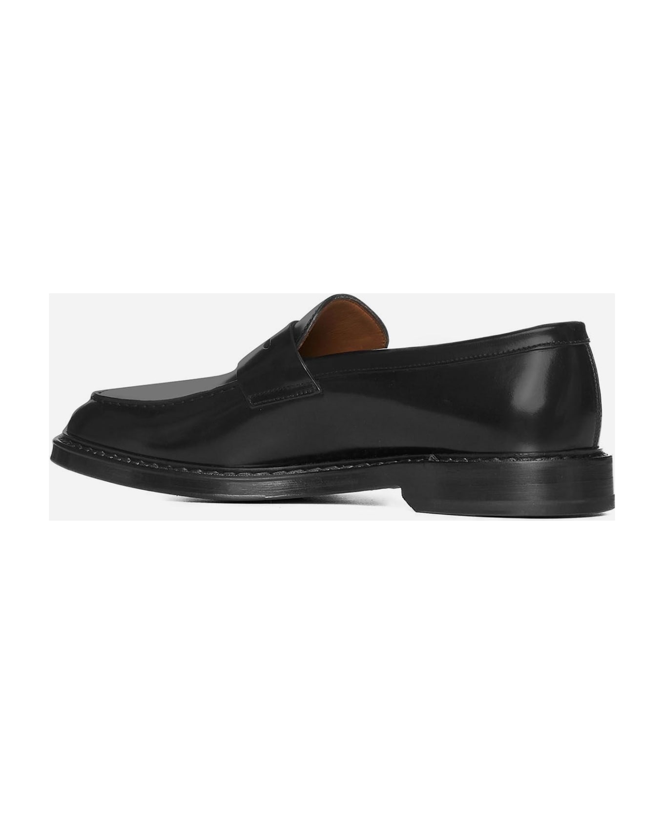 Doucal's Leather Penny Loafers - Black
