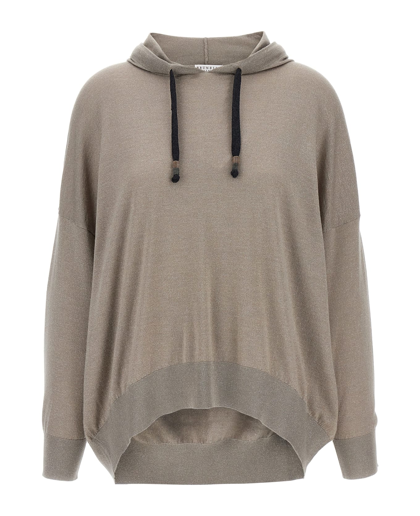 Brunello Cucinelli 'sparkling' Hoodie - Beige