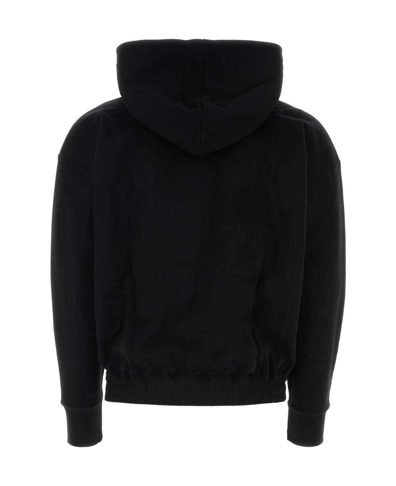 Saint Laurent Black Cotton Sweatshirt - NOIR
