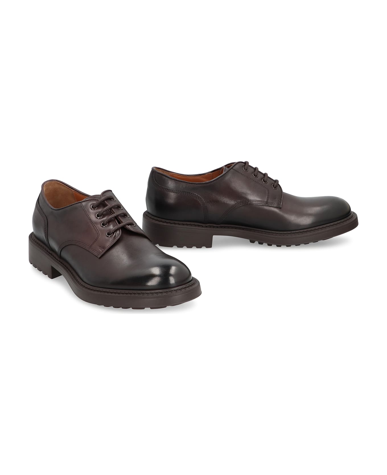 Doucal
s Leather Lace-up Shoes - brown