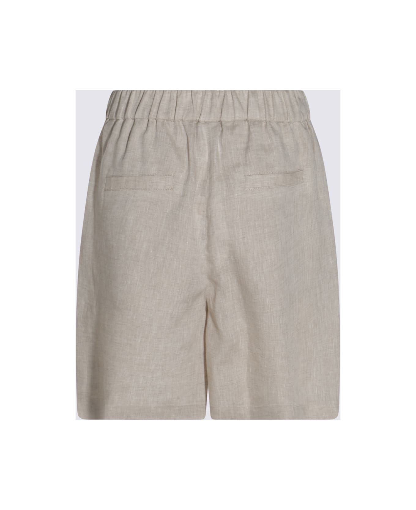 Brunello Cucinelli Beige Linen Shorts - Juta