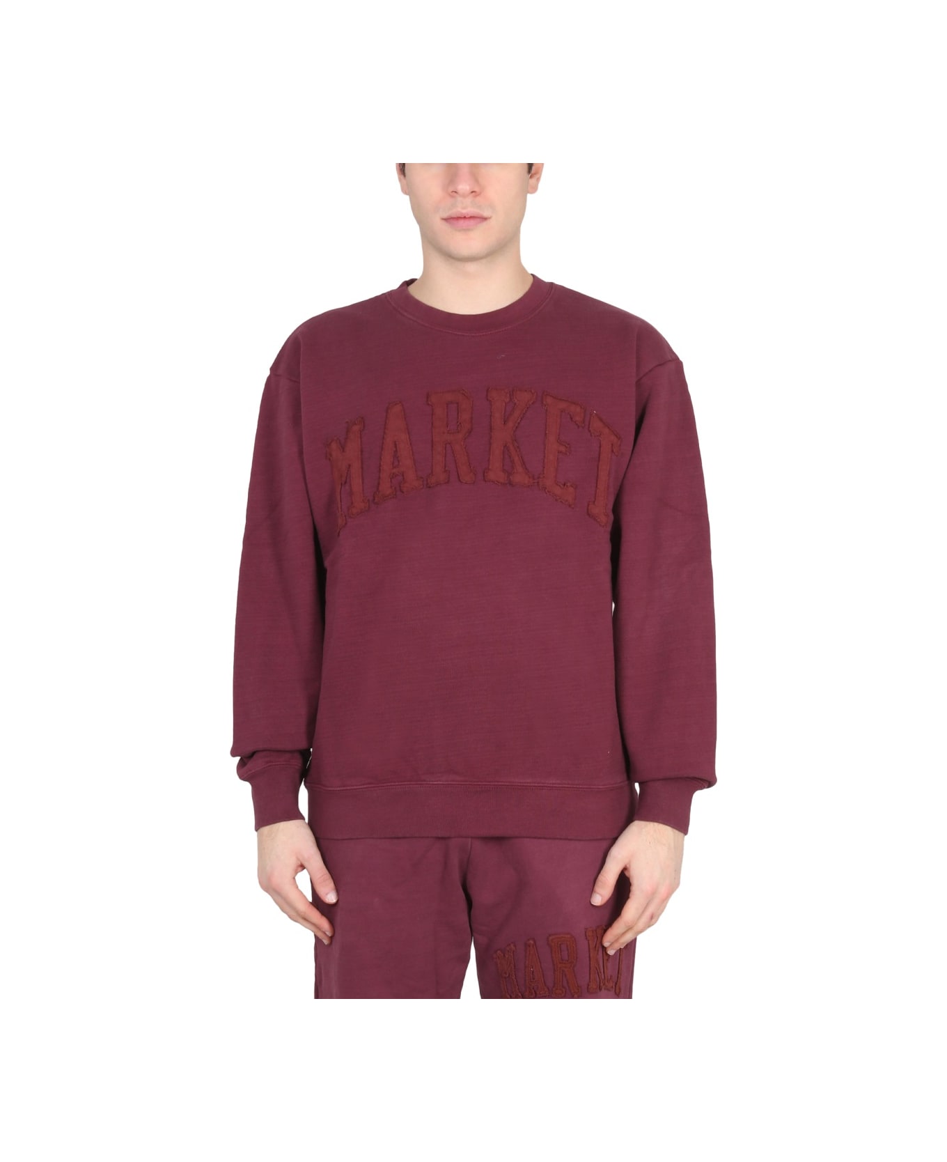 Market Vintage Wash Sweatshirt - BORDEAUX フリース