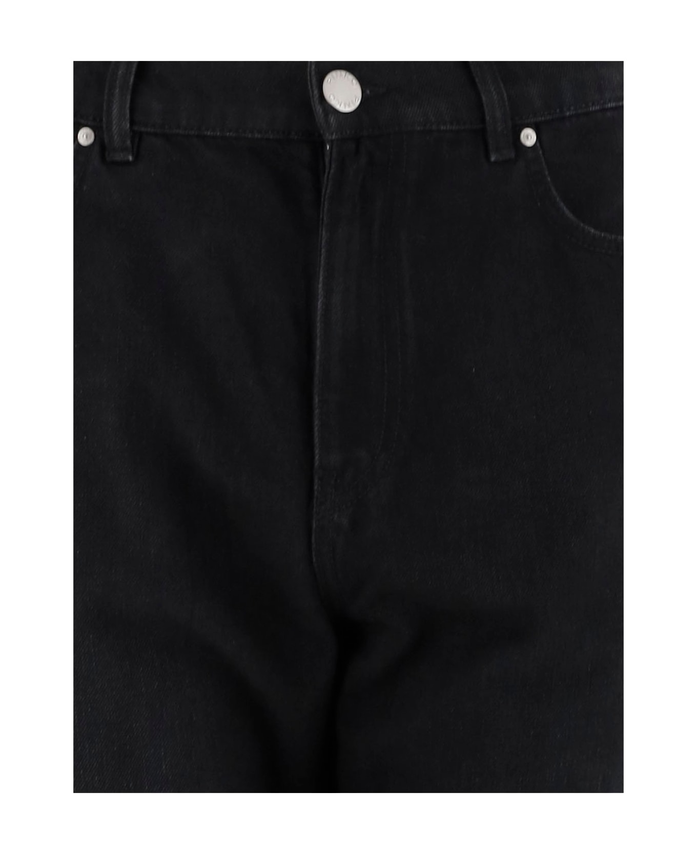 Pinko Cotton Jeans With Side Zippers Pinko - Black