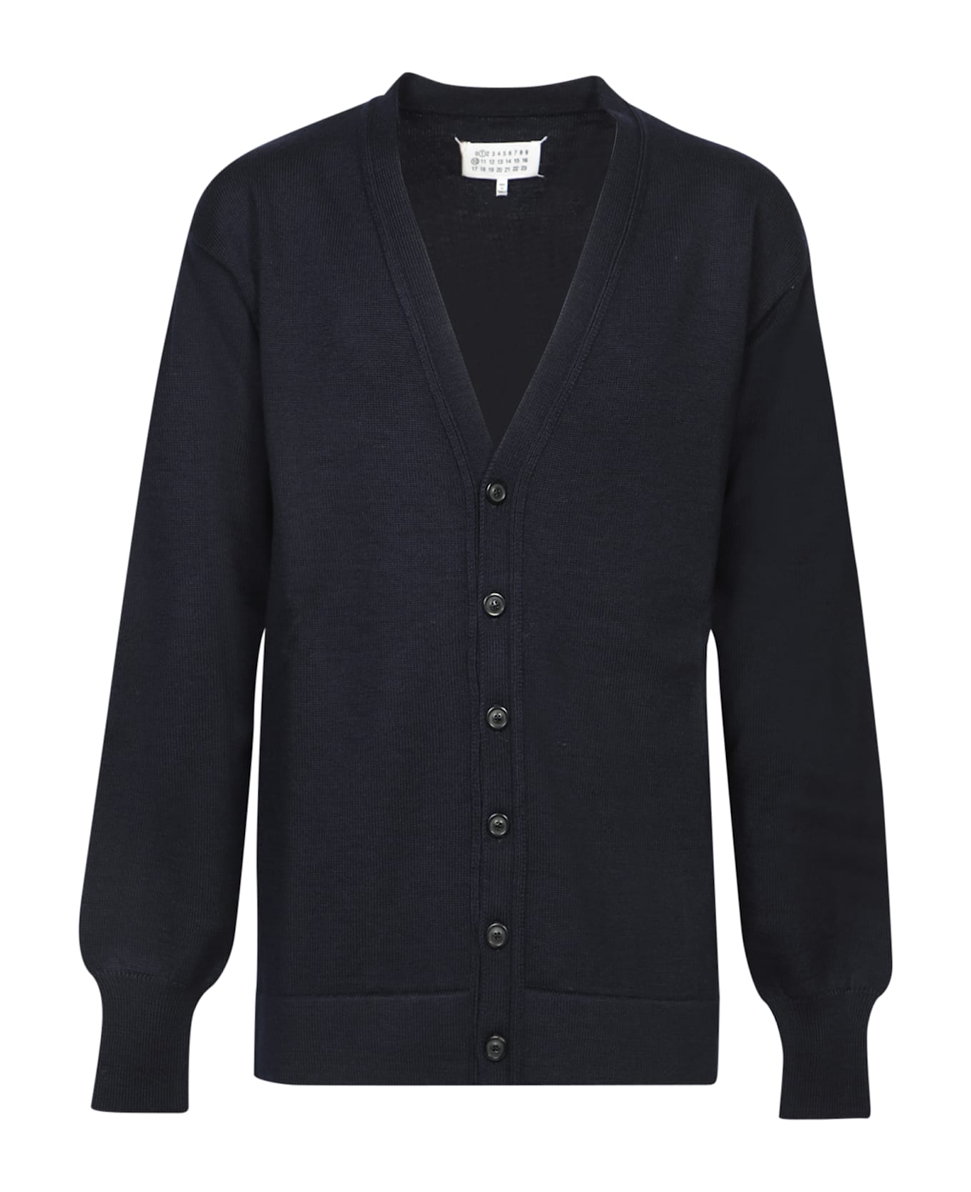 Maison Margiela Blue V-neck Cardigan - Blue