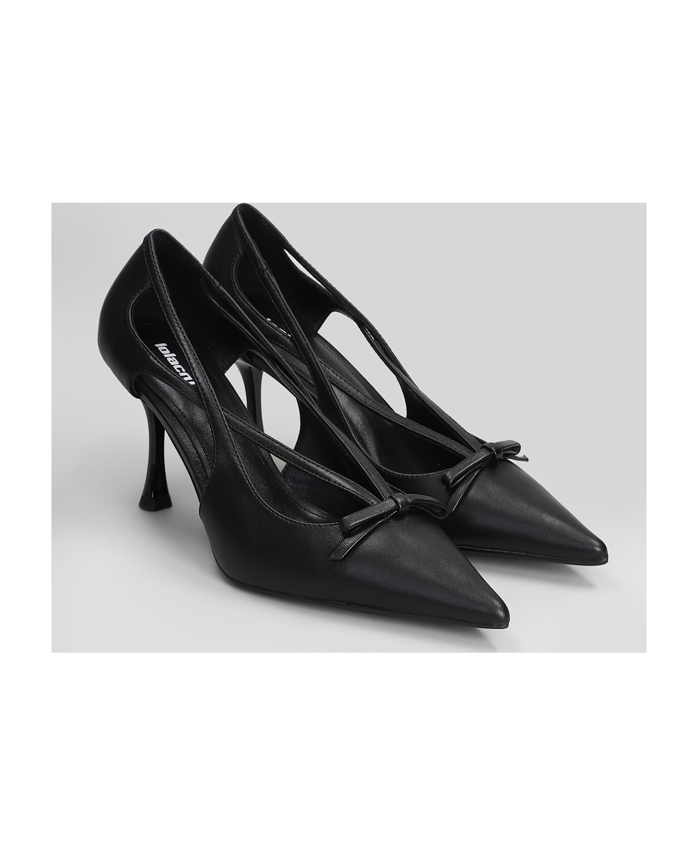 Lola Cruz Pumps In Black Leather - black