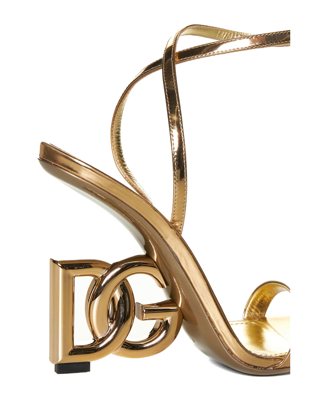 Dolce & Gabbana Dg Logo Pump Sandals - Gold
