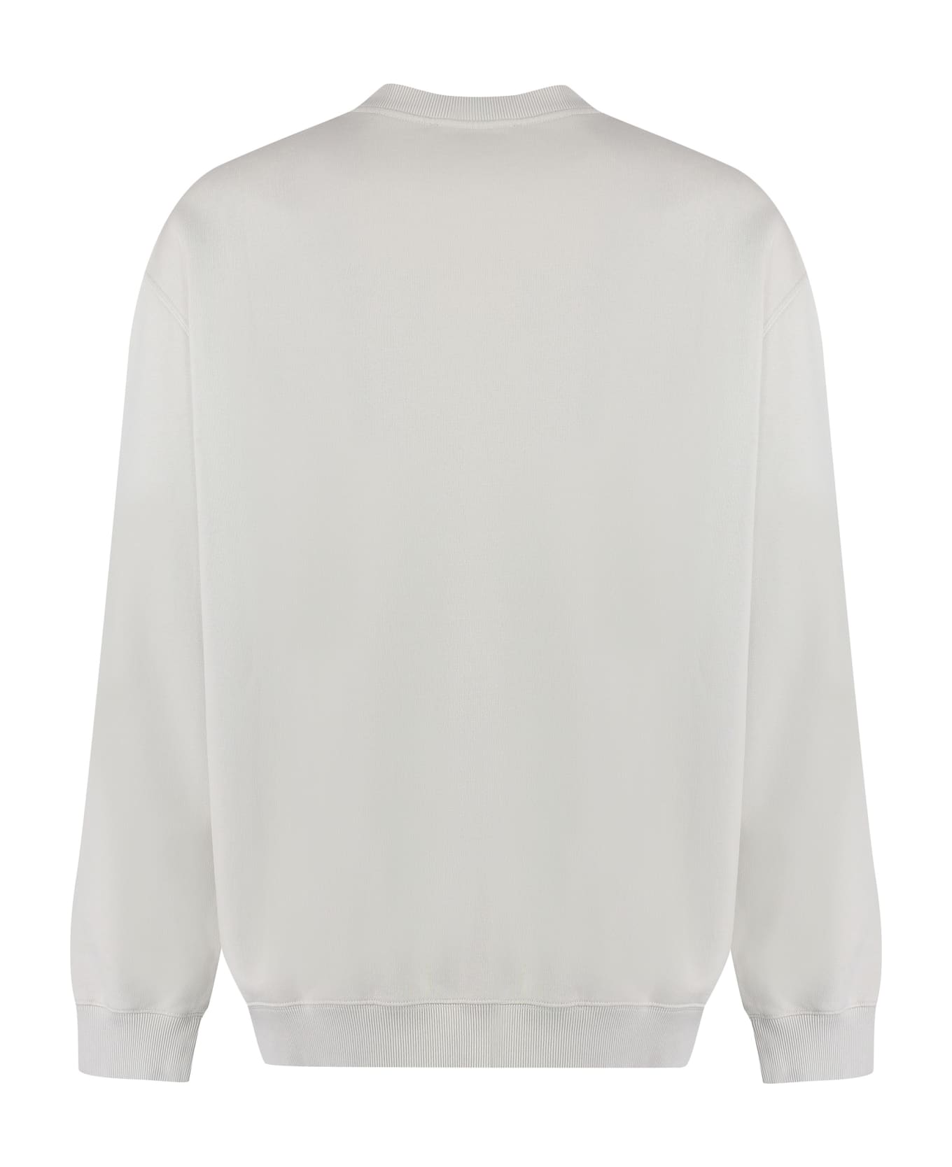 Lanvin Cotton Crew-neck Sweatshirt With Logo - Grey
