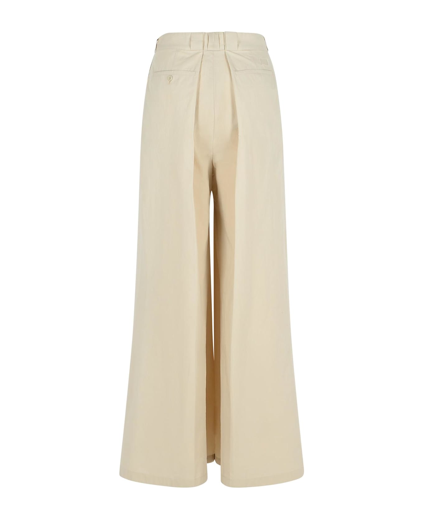 Maison Margiela 
over
 Ivory Cotton Blend Pants - Ivory